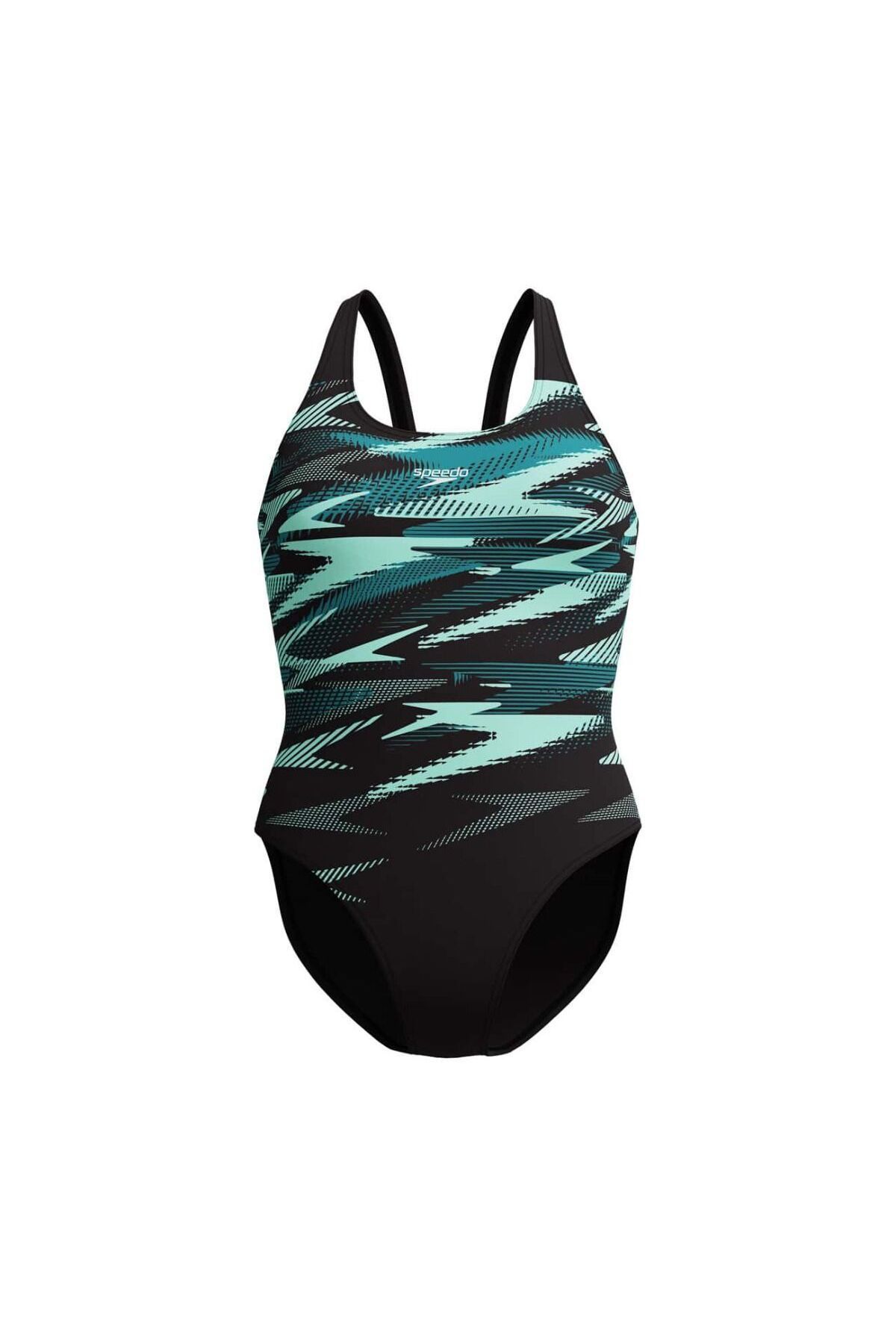 SPEEDO HyperBoom Kadın Mayo - (Siyah / Koyu Turkuaz)