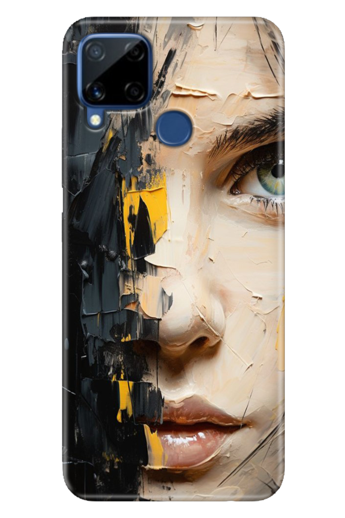 Realme C15 Sheath Patterned Silicone Color TPU UV Beauty