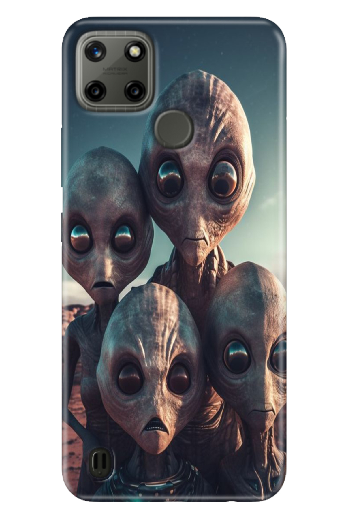Realme C21Y - Realme C25Y Sheath Colorful TPU UV Printed Patterned Silicone UFO