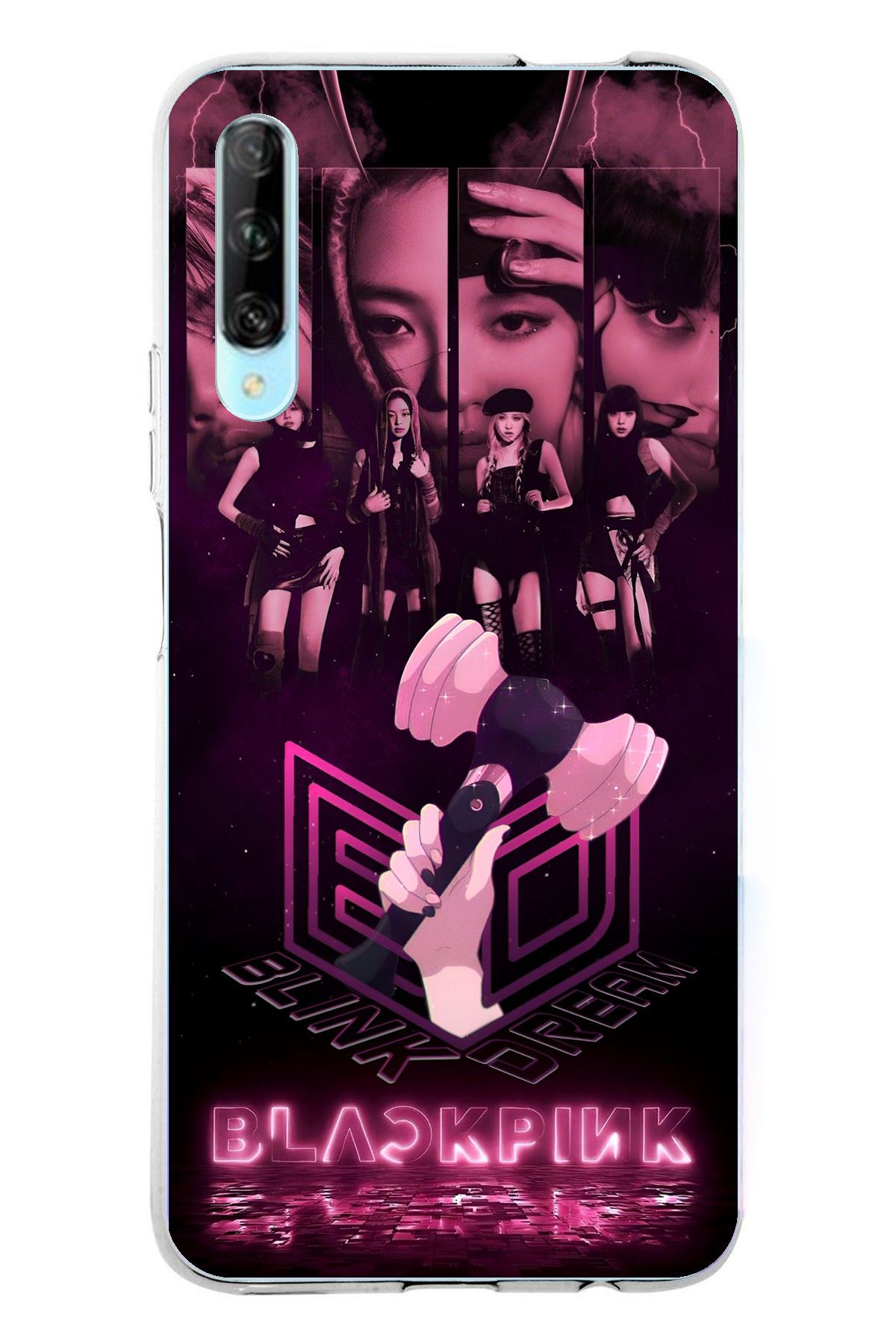 TechTree P Smart PRO Uyumlu Blackpink Poster Şeffaf Silikon Kılıf