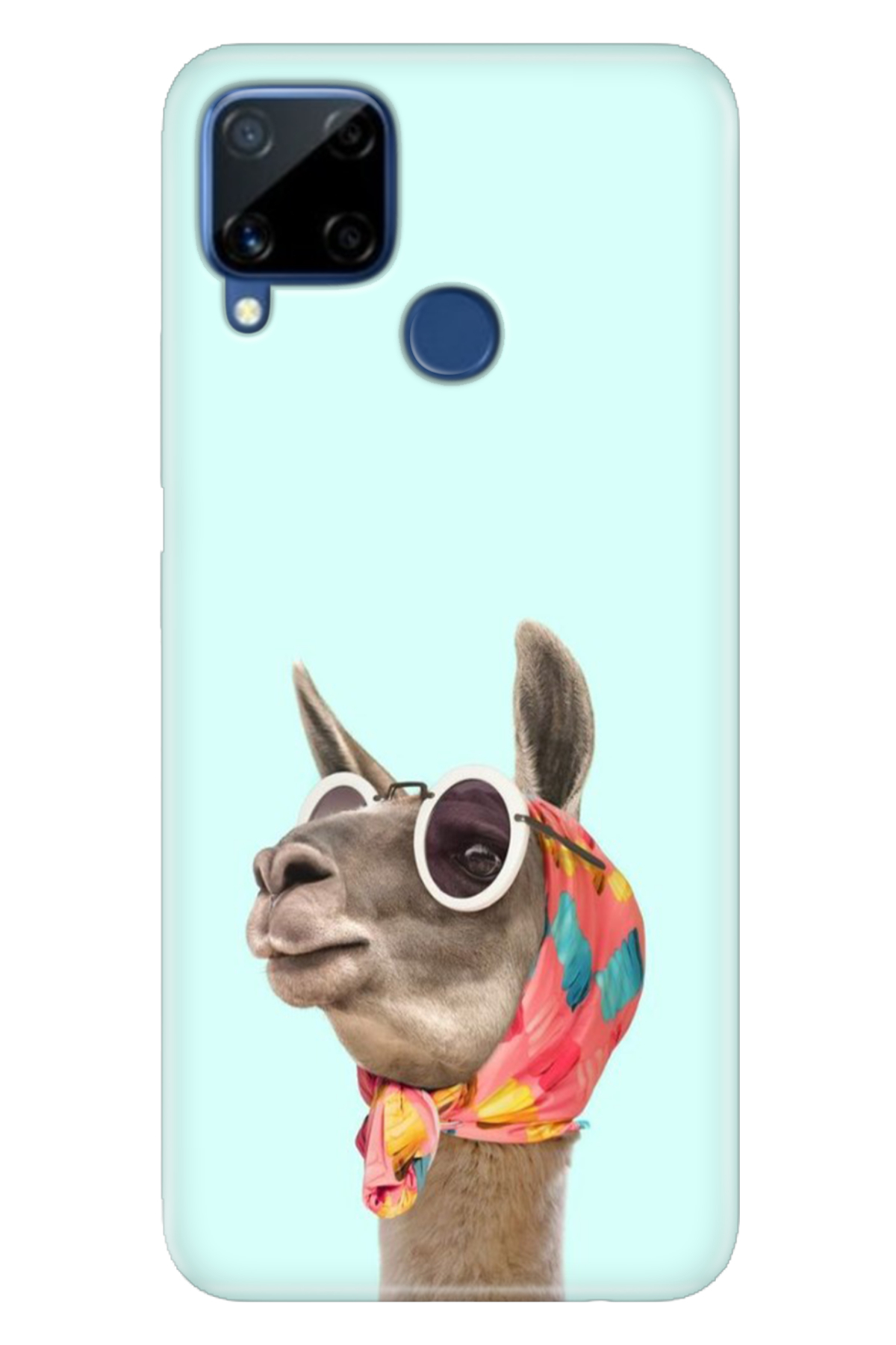 Realme C15 Sheath Patterned Silicone Color TPU UV Camel