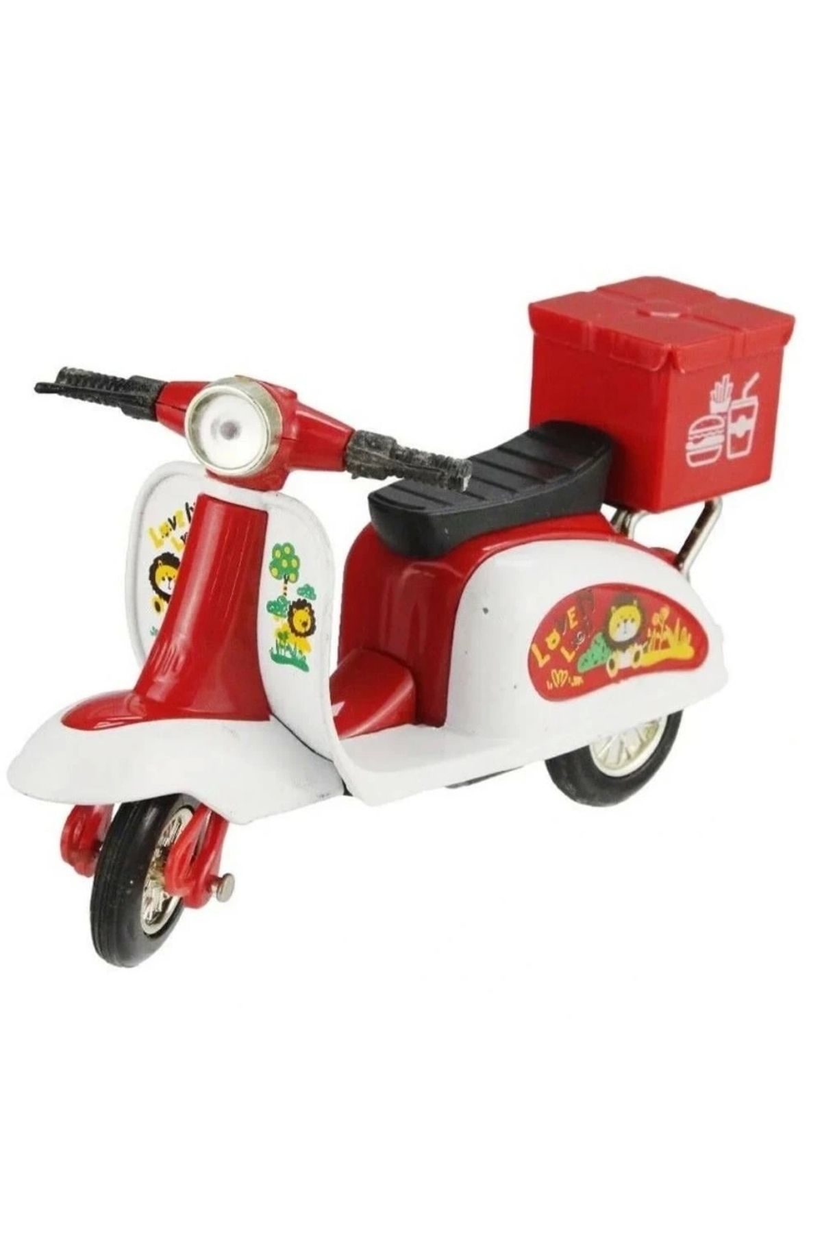Tolzan Çek Bırak Metal Vespa Motor Cm - FY361A-D - Kırmızı