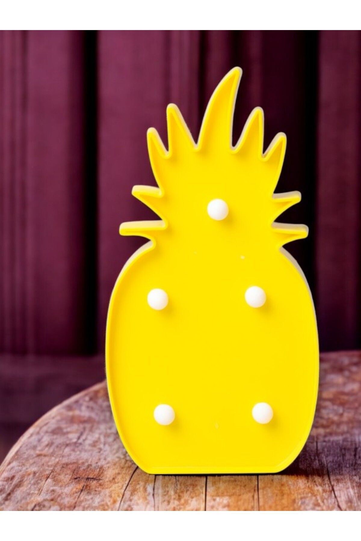 FFM Ananas LED Dekor Lamba – Tropikal Tarz Işıklı Gece Lambası, Renkli Masa Üstü Dekoratif Aydınlatma