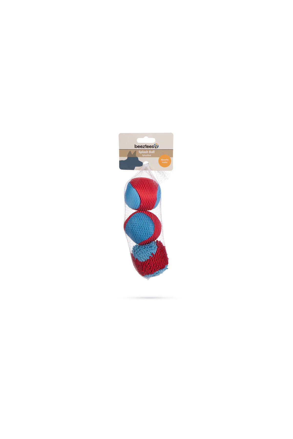 Beeztees Köpek Oyuncağı, Yüzen, İçi Su Dolabilen Toplar, Mavi/Kırmızı, 3 Adet, 6,2cm GLSTD