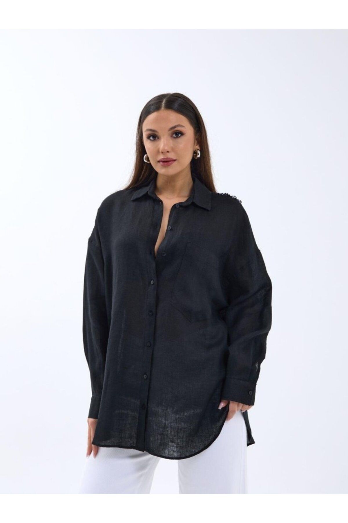 ARUZ MODA 7399 GÖMLEK-SİYAH