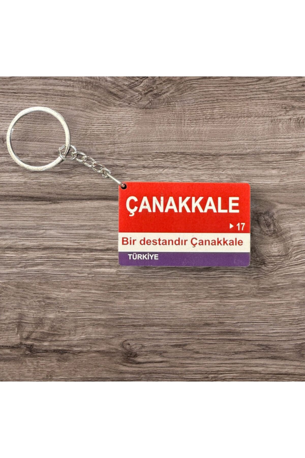 RoyalVance Çanakkale Ahşap Anahtarlık – İl ve Şehir Temalı Hediyelik