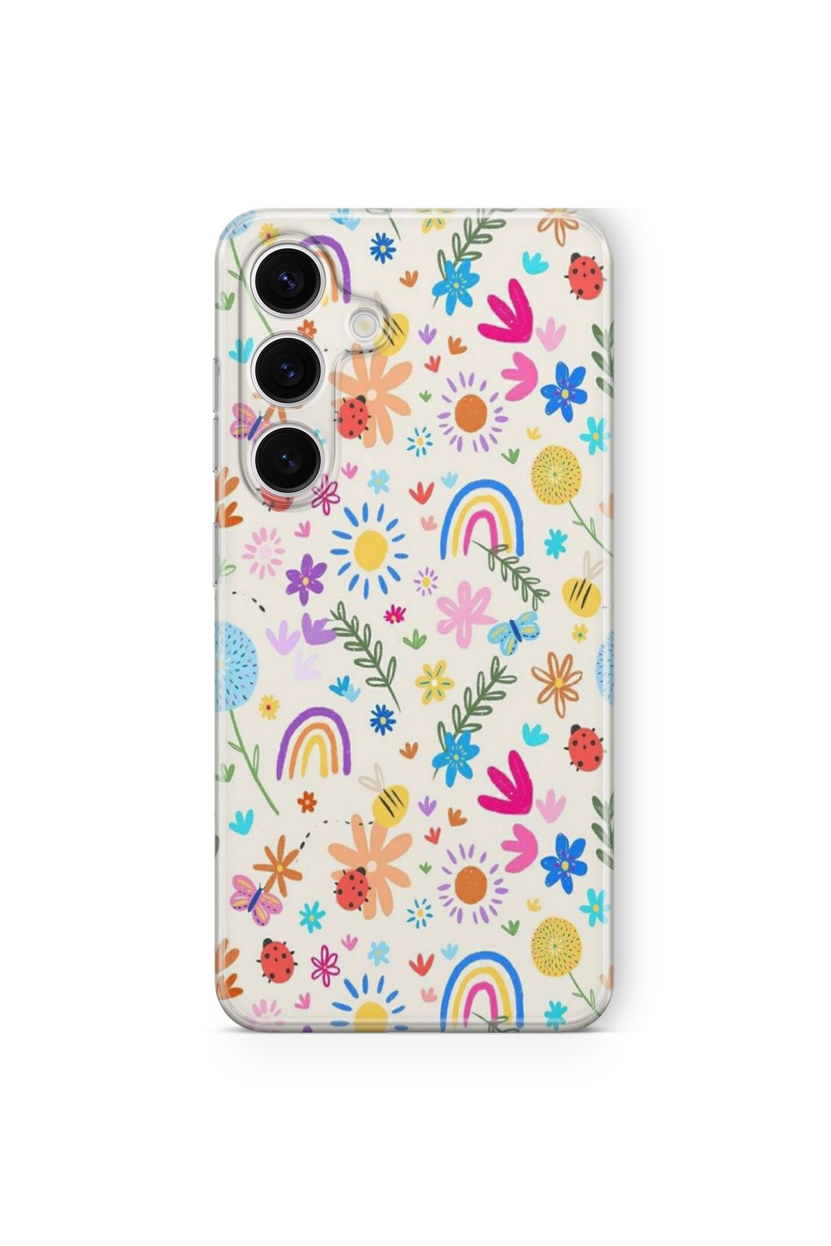 Space Star Samsung Galaxy A15 Uyumlu Cute Kolaj Tasarım Baskılı Şeffaf Kılıf