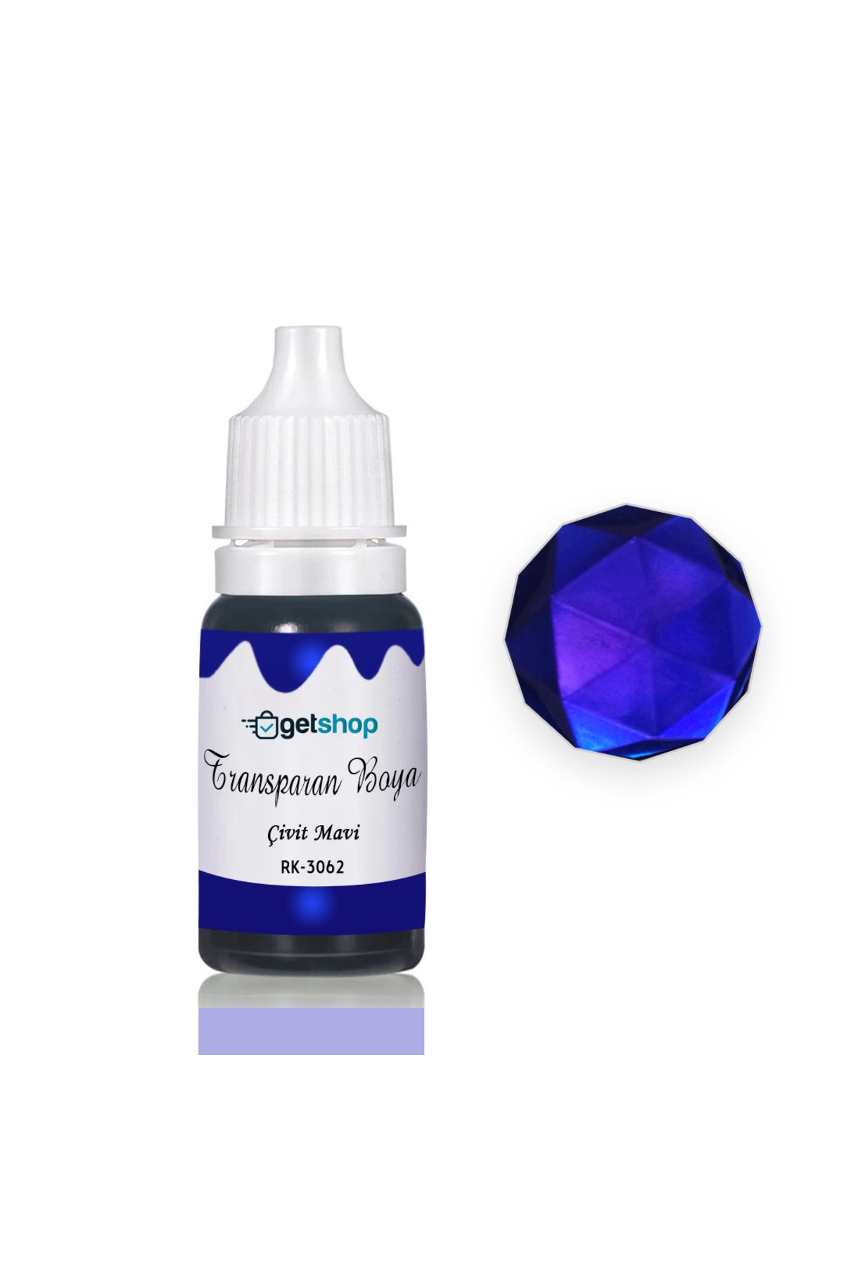 Getshopmini Epoksi Transparan Boya Pigment Çivit Mavi – 15ml