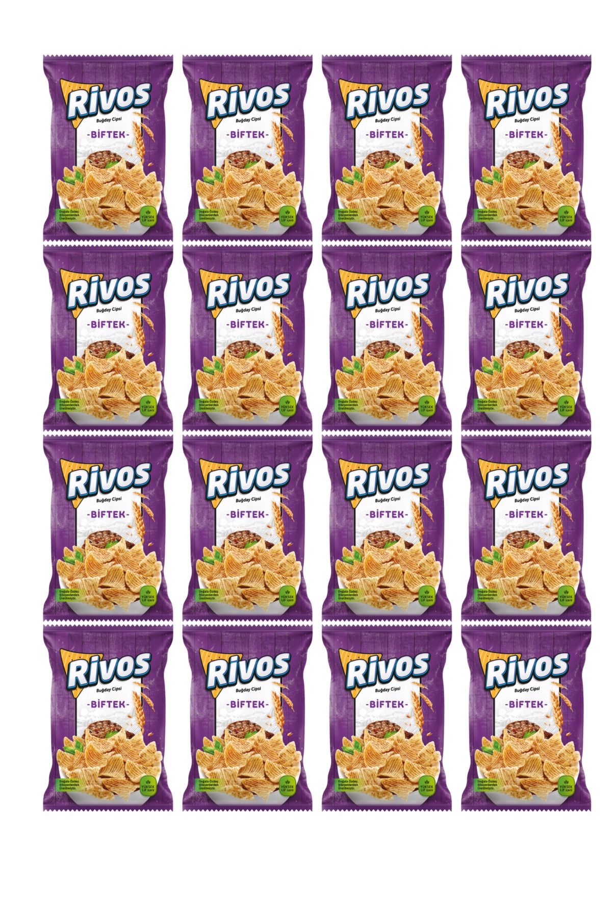 Rivos Buğday cipsi biftek 56 g 16 paket