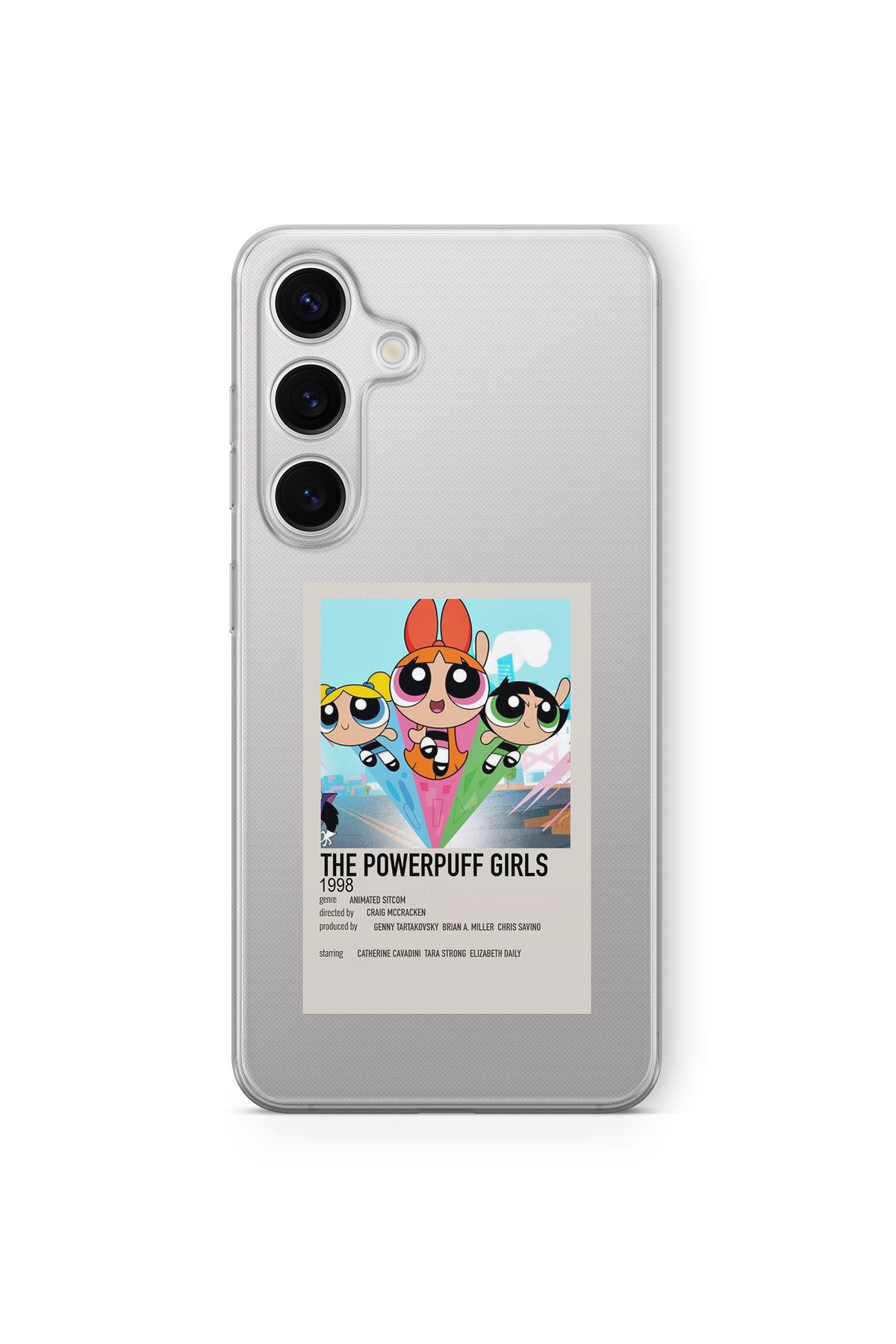 Space Star Samsung Galaxy S24 Fe Uyumlu Powerpuff Girls Poster Tasarım Baskılı Şeffaf Kılıf