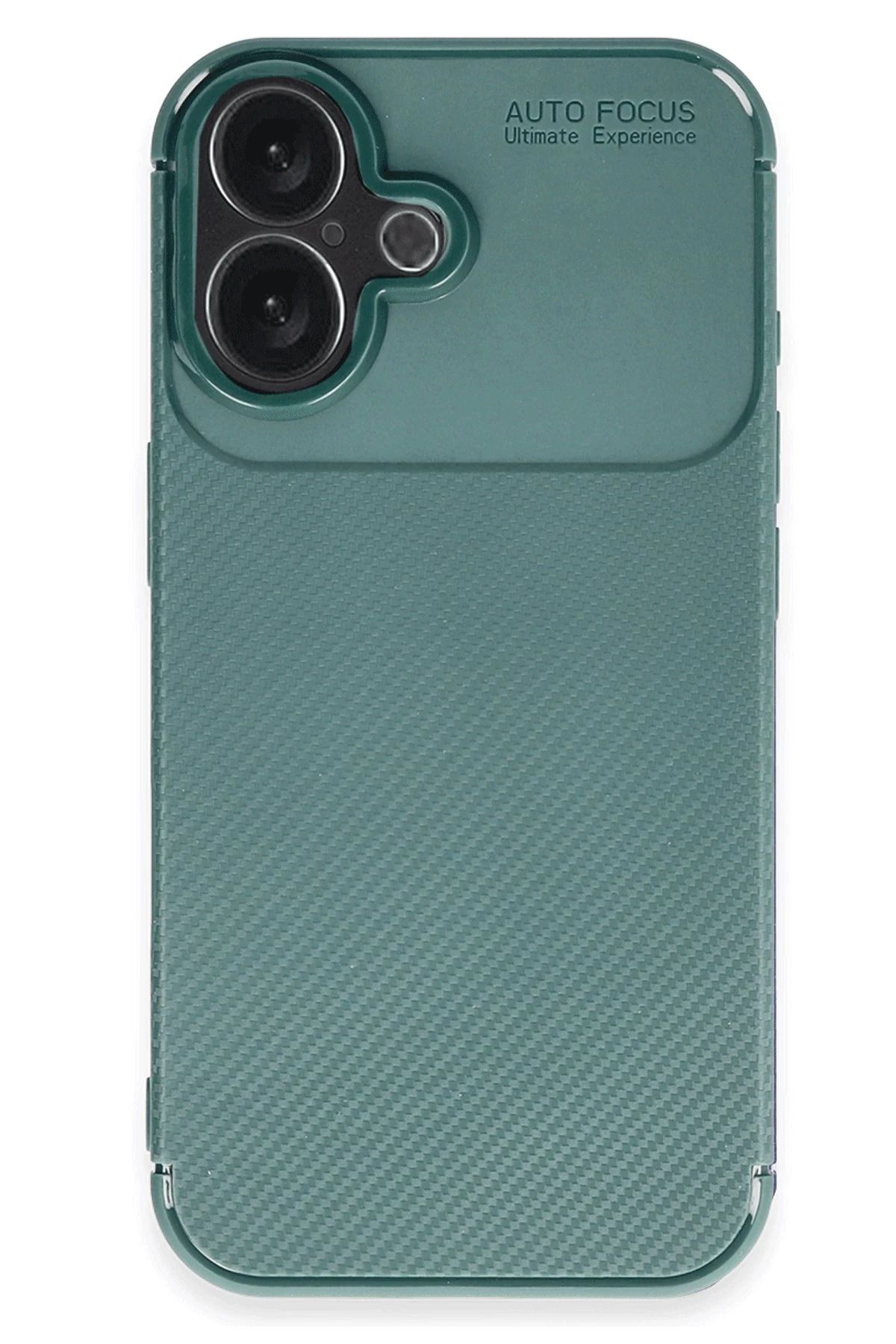 NewFace iPhone 16 Plus Kılıf Auto Focus Karbon Kapak - Koyu Yeşil BSTMY