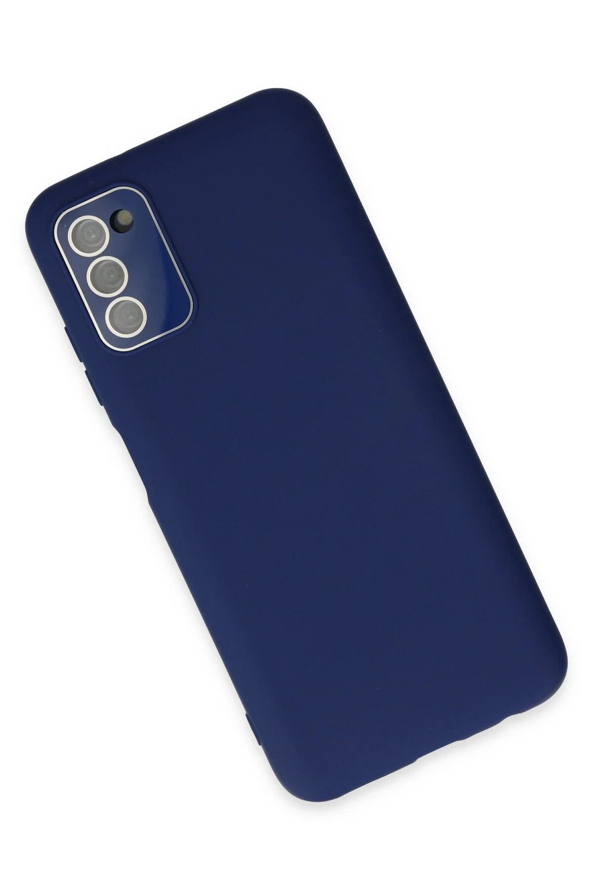 NewFace Samsung Galaxy A03S Kılıf Lansman Glass Kapak - Sky Blue WLZOR