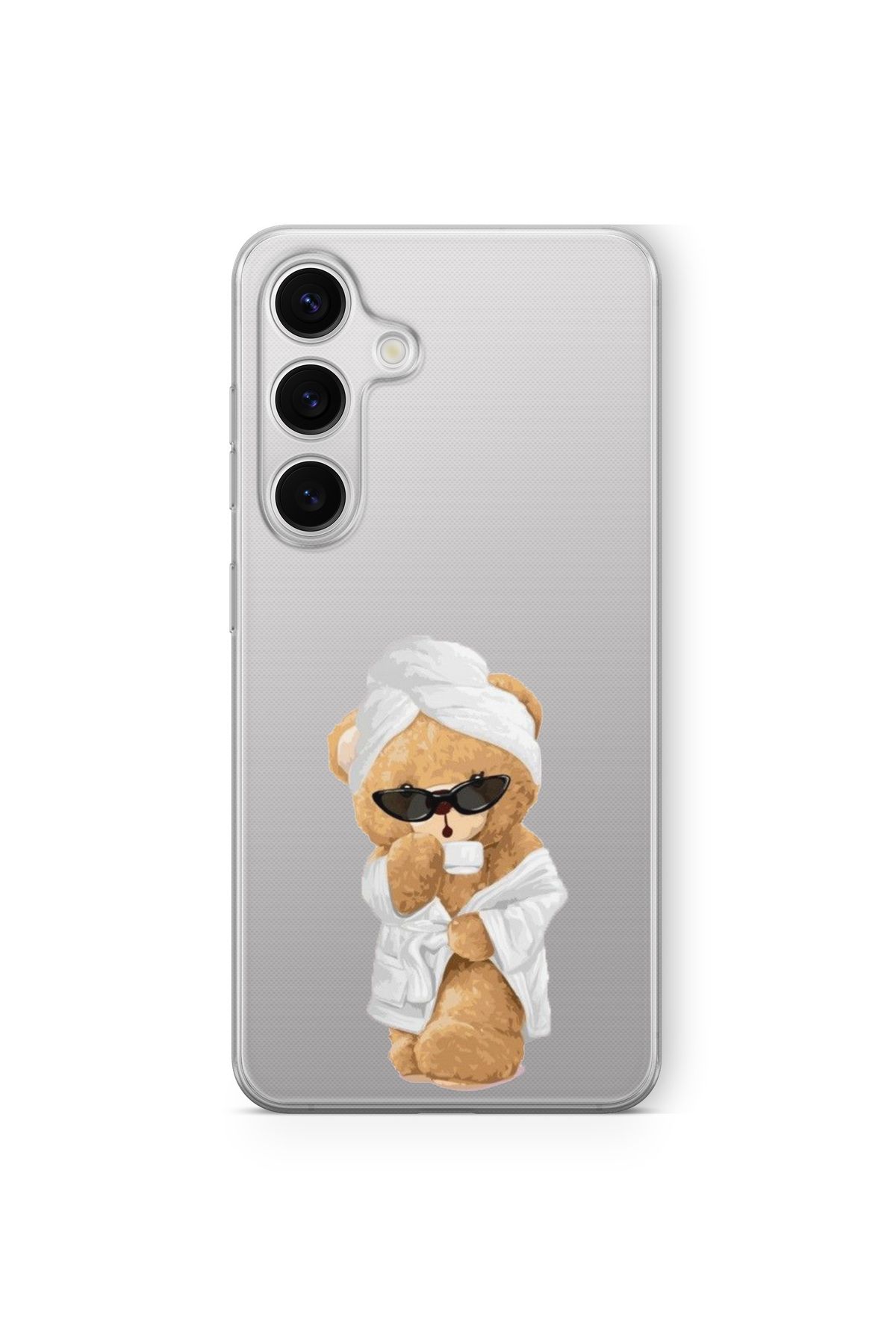 Space Star Samsung Galaxy A16 Uyumlu Cool Bear Tasarım Baskılı Şeffaf Kılıf