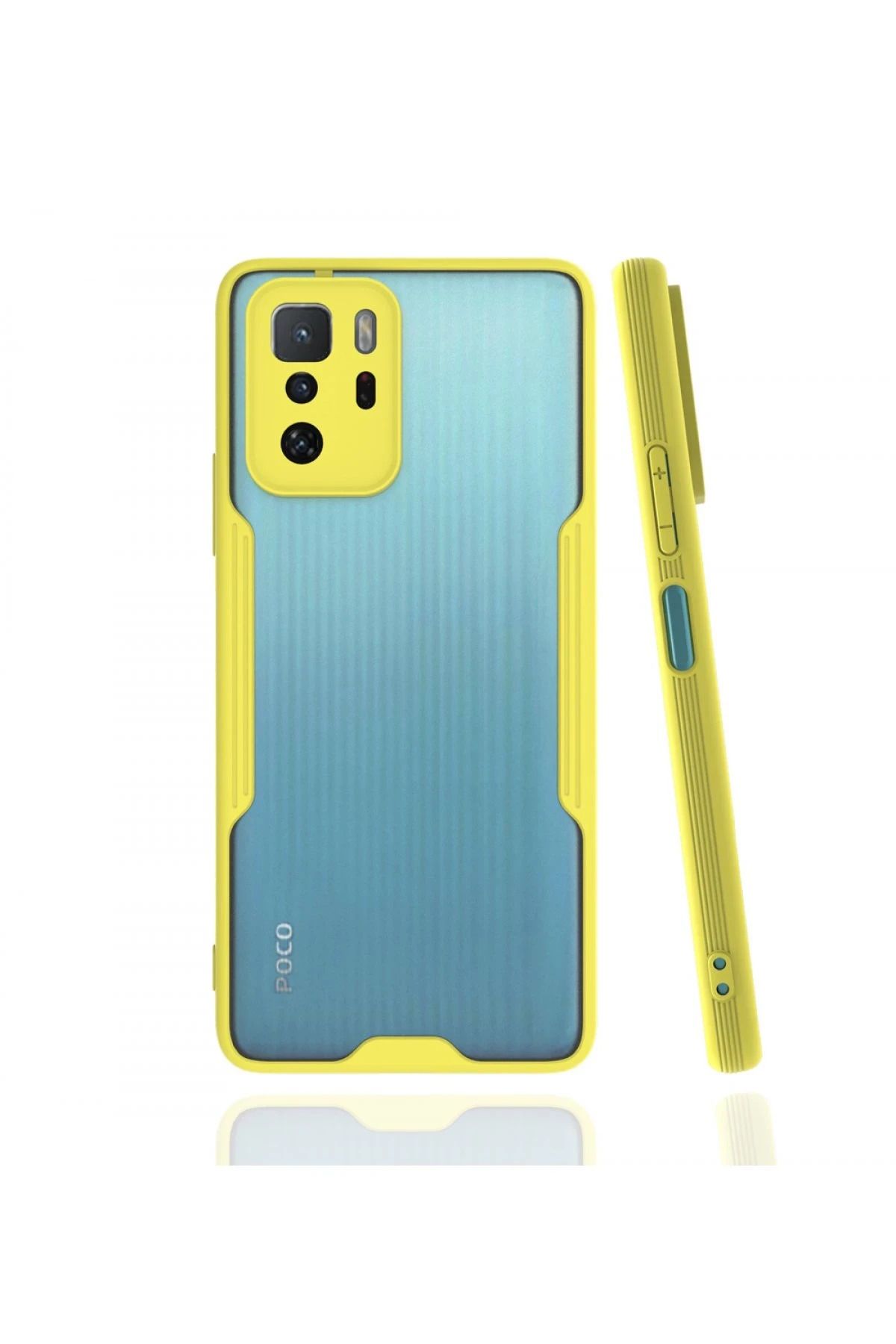 NewFace Xiaomi Poco X3 GT Kılıf Platin Silikon - Sarı BSTMY
