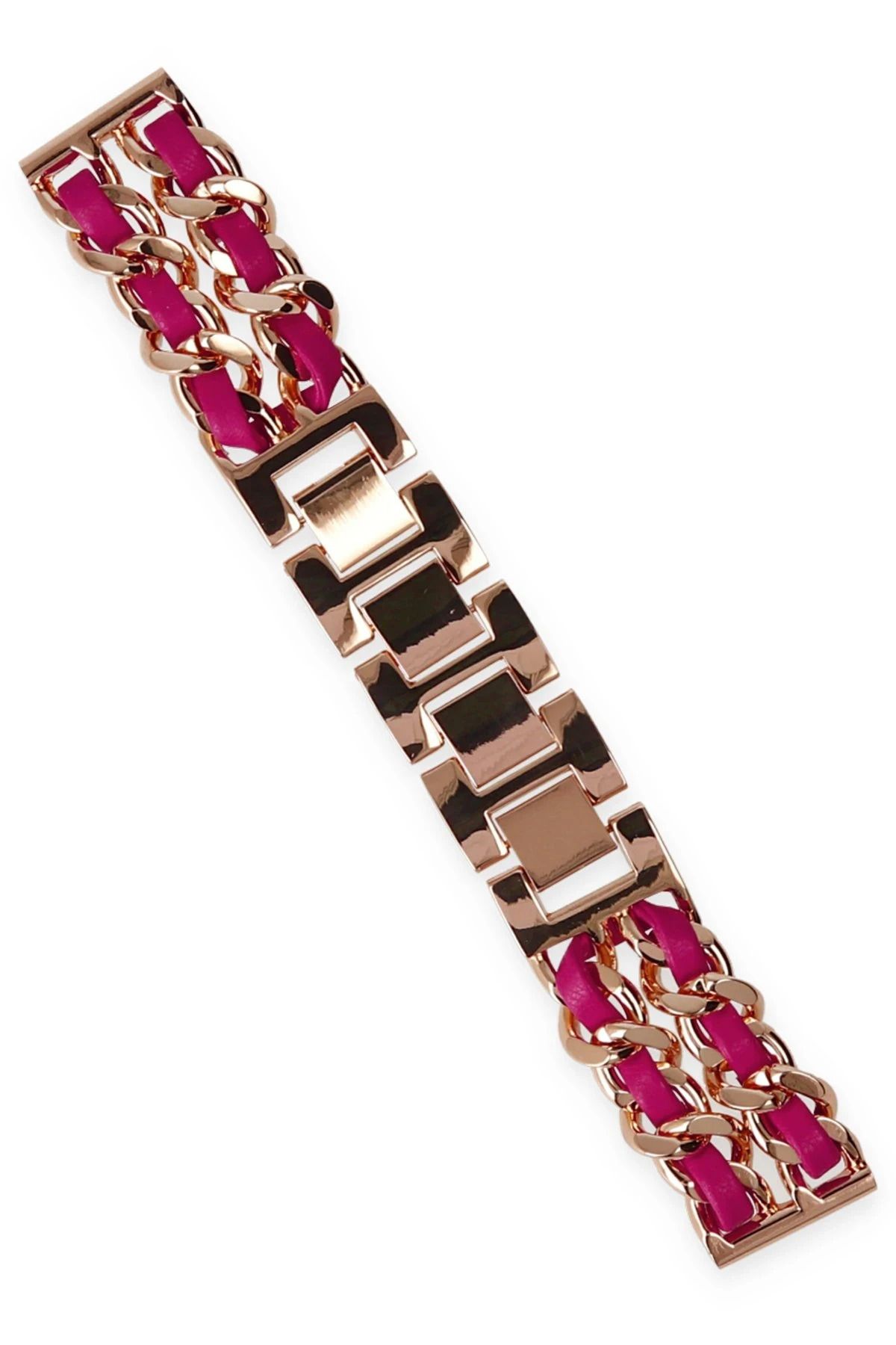 NewFace Watch 20mm KR406 Metal Bakla Kordon - Pembe BSTMY
