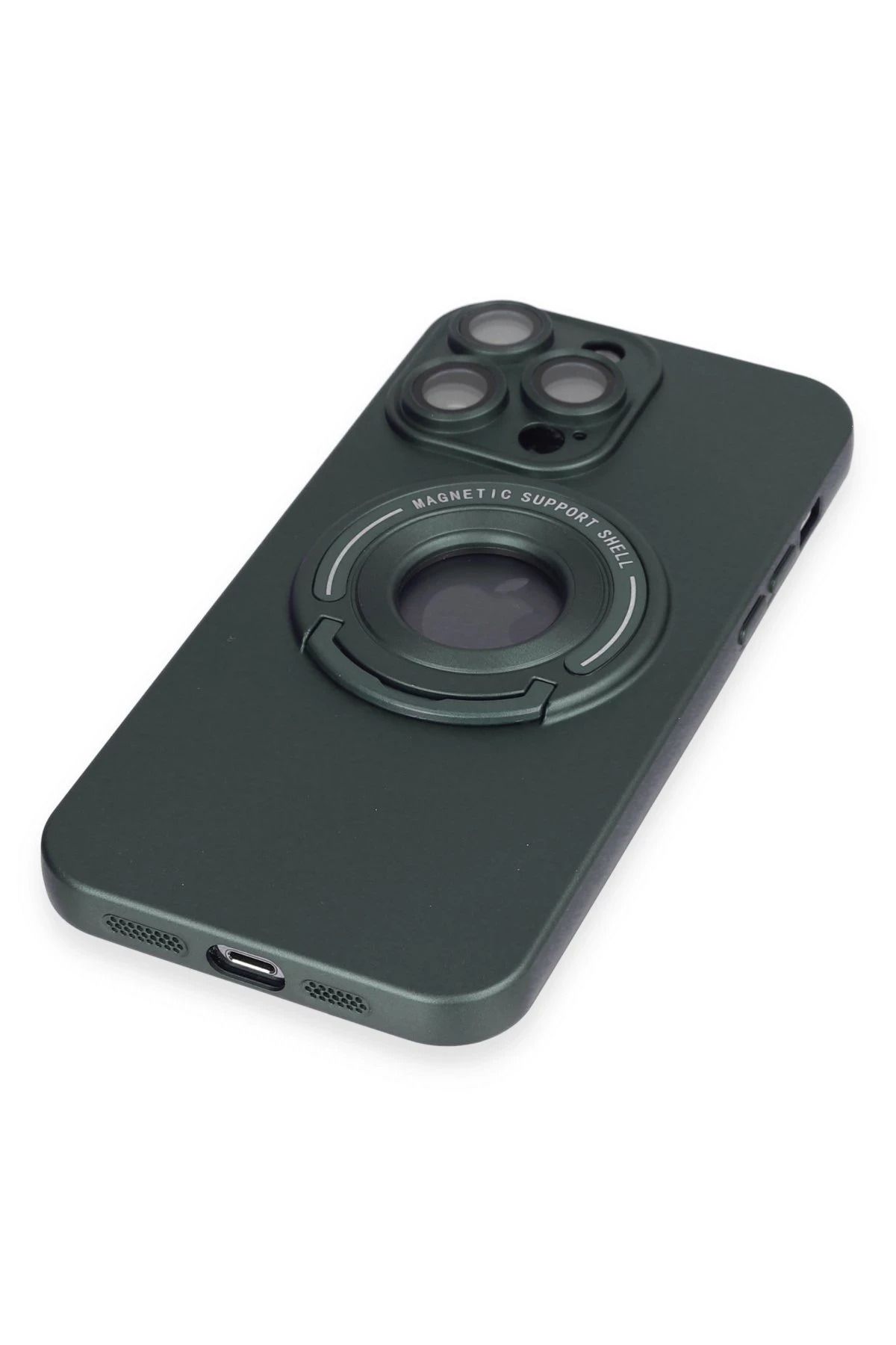 NewFace iPhone 13 Pro Max Kılıf Lukka Magneticsafe Kapak - Koyu Yeşil WLZOR