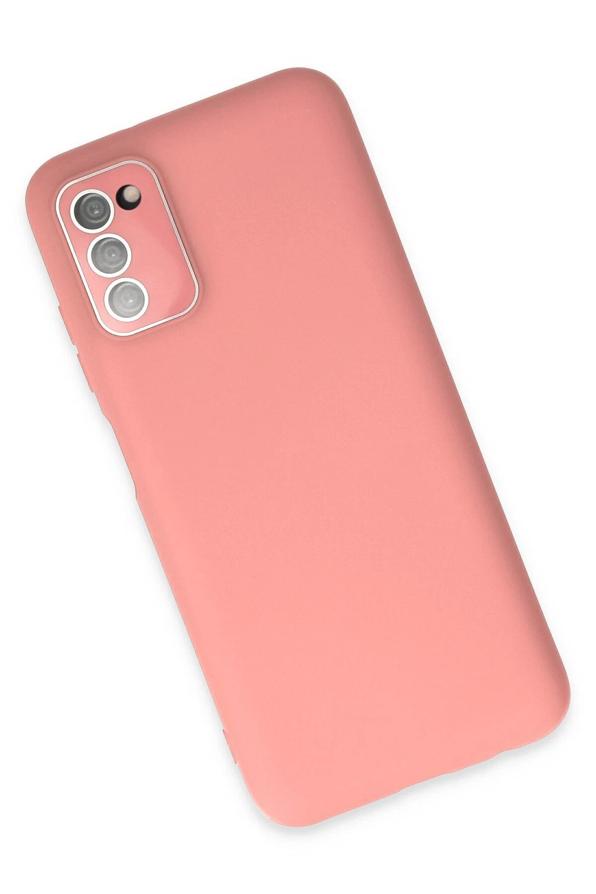 NewFace Samsung Galaxy A03S Kılıf Lansman Glass Kapak - Pembe BSTMY