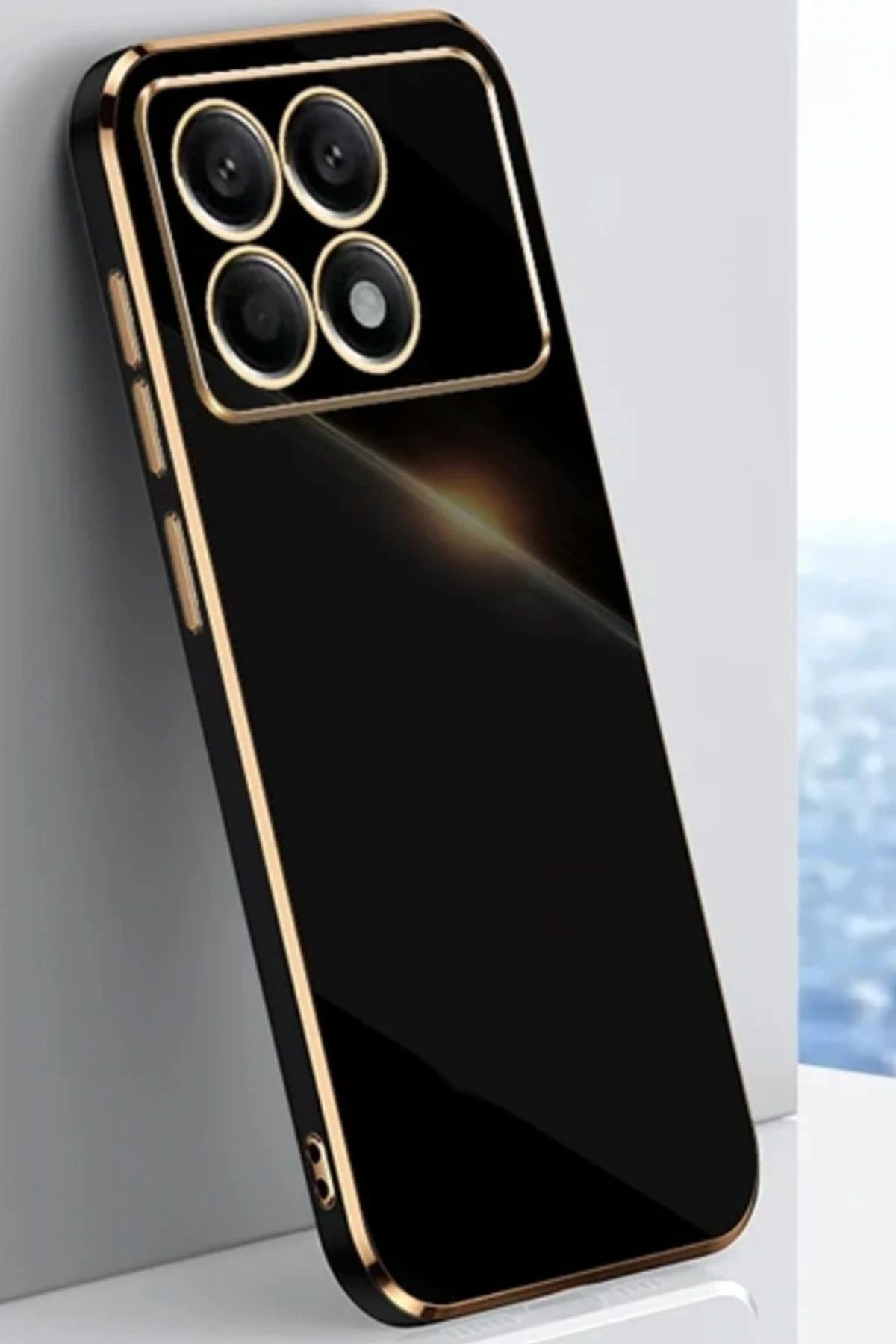 NewFace Xiaomi Poco X6 Pro Kılıf Volet Silikon - Siyah WLZOR