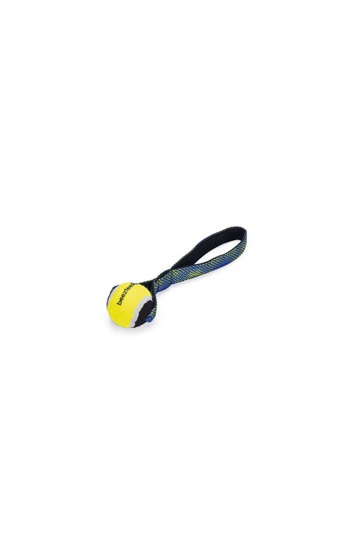 Beeztees Köpek Oyuncağı, Yüzen, Tutamaçlı Tenis Topu, Mavi/Sarı, 25,5x6,3x6,3cm GLSTD