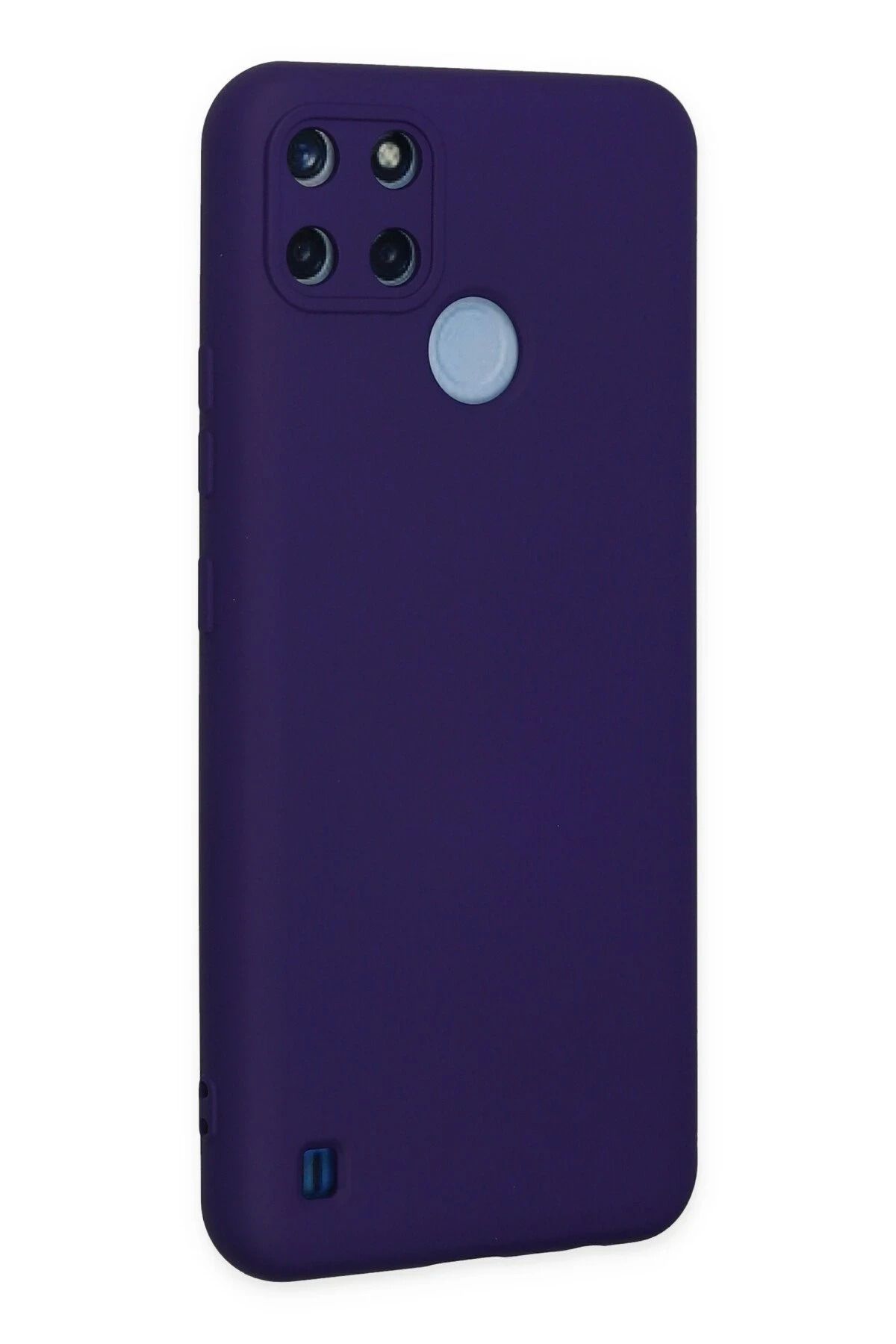 NewFace Realme C25Y uyuml Kılıf Nano içi Kadife Silikon - Mor WLZOR