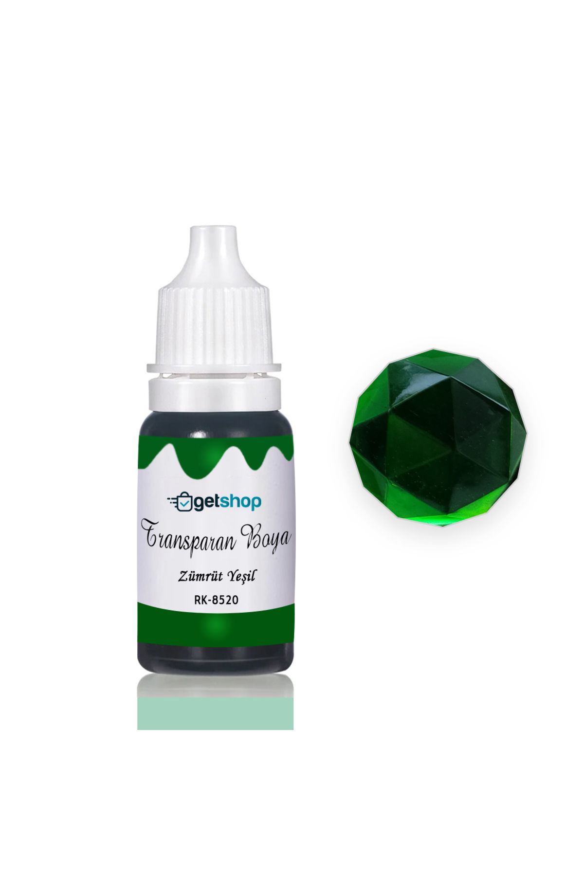 Getshopmini Epoksi Transparan Boya Pigment Zümrüt Yeşil - 15ml