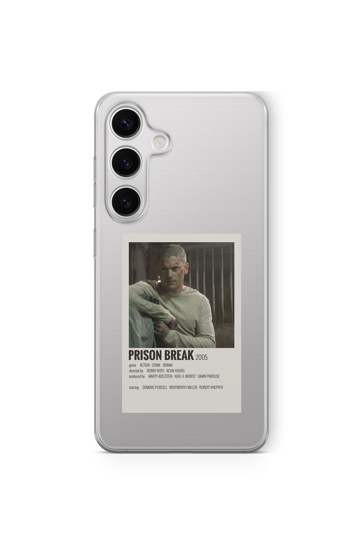 Space Star Samsung Galaxy A14 Uyumlu Prison Break Poster Tasarım Baskılı Şeffaf Kılıf
