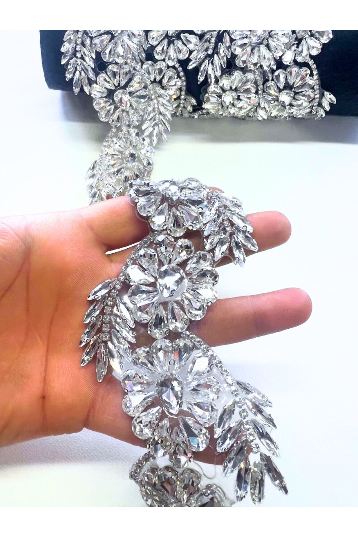 WeddingShopStone Ütüyle Yapışan Taşlı Şerit
