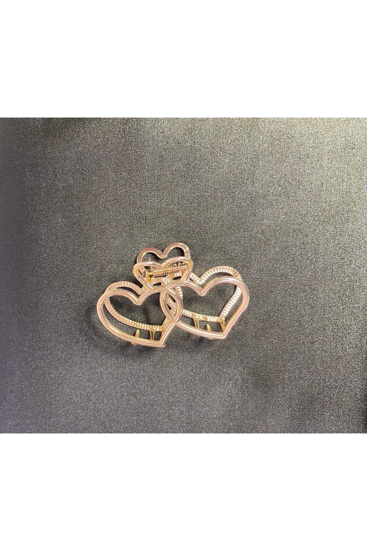 Tebessüm Hediyelik Kadın Kalp Model Mandal Saç Tokası – Rose Gold-Gümüş Renk, Şık ve Zarif Tasarım