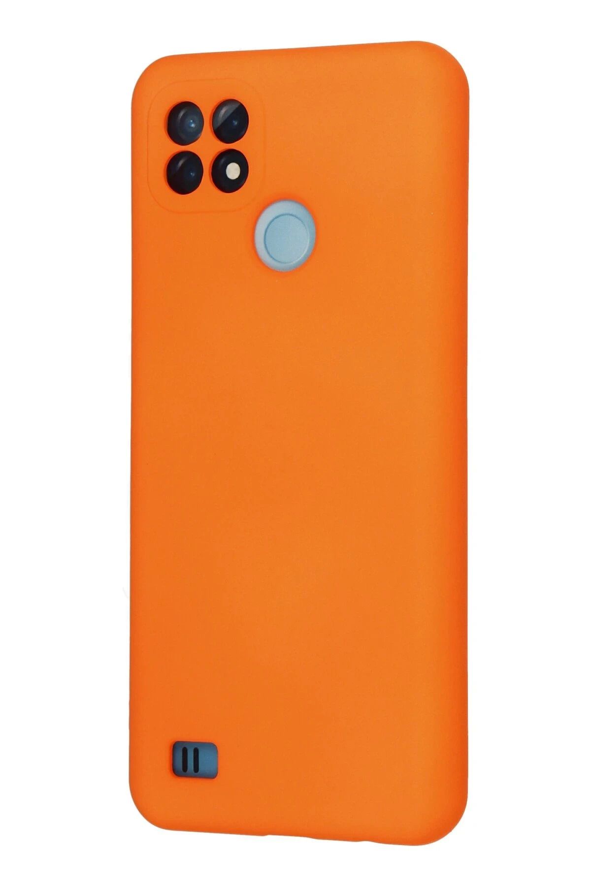 NewFace Realme C21 Uyumlu Kılıf Nano içi Kadife Silikon - Turuncu SVLRS