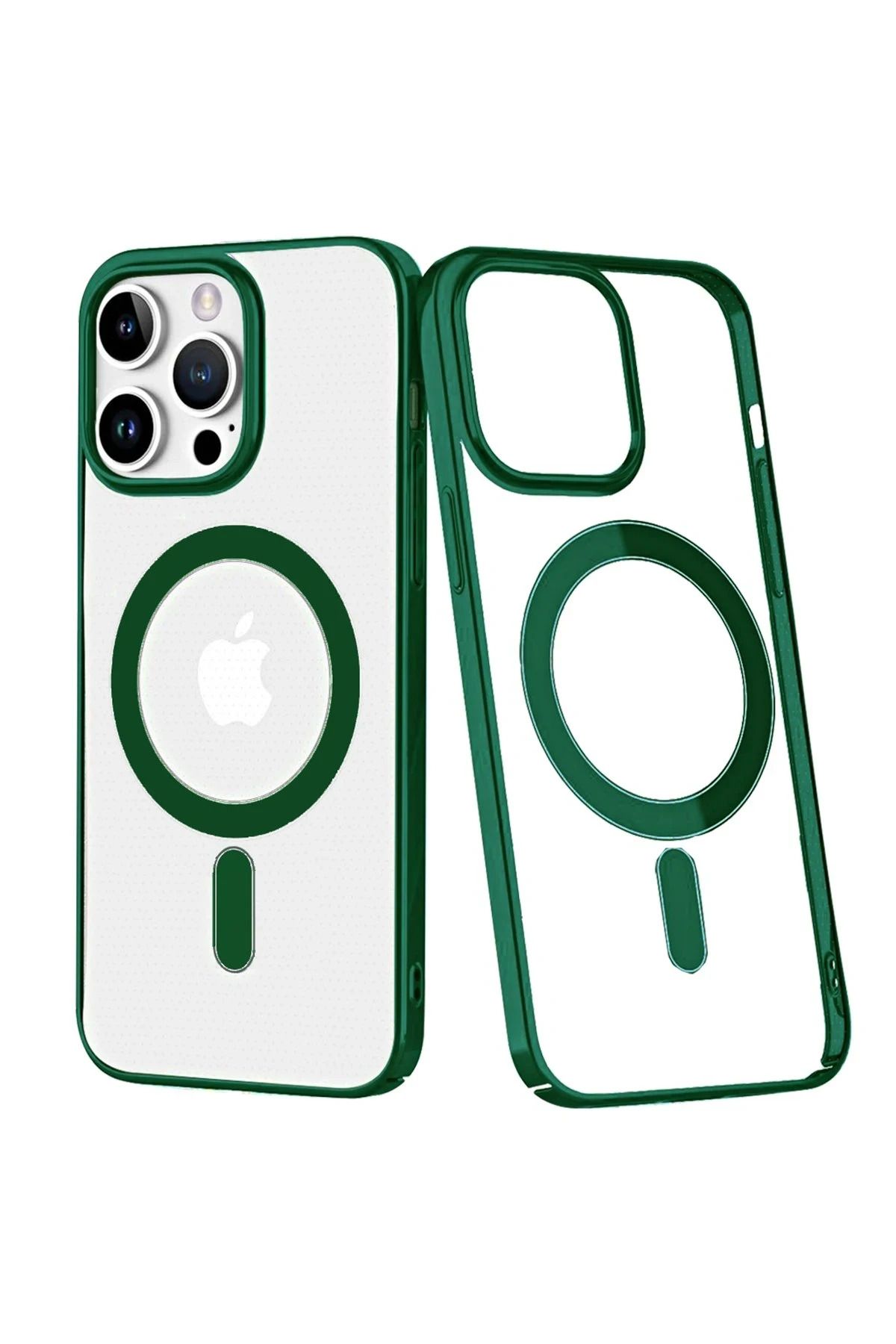 NewFace iPhone 14 Pro Max Uyumlu Kılıf Element Magneticsafe Sert Kapak - Köknar Yeşili SVLRS