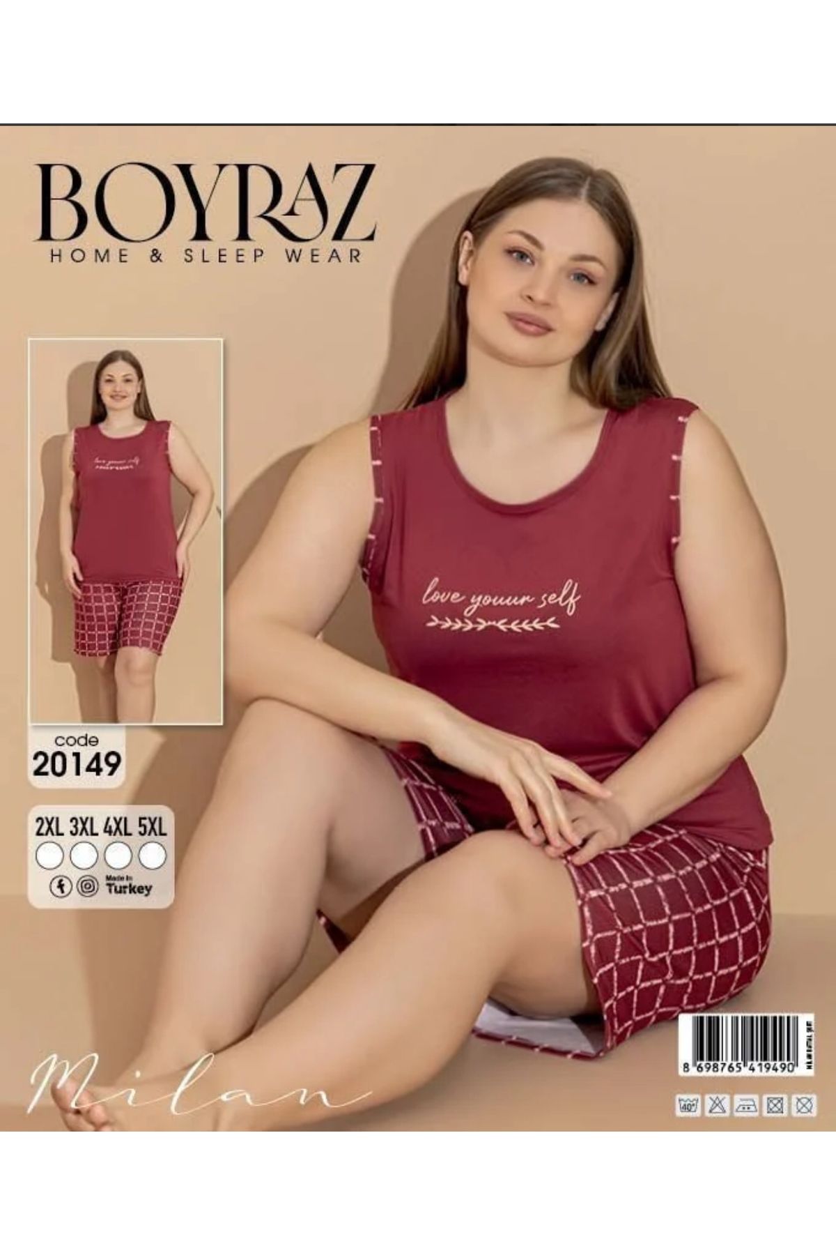 BOYRAZ Battal Beden Pijama Takımı