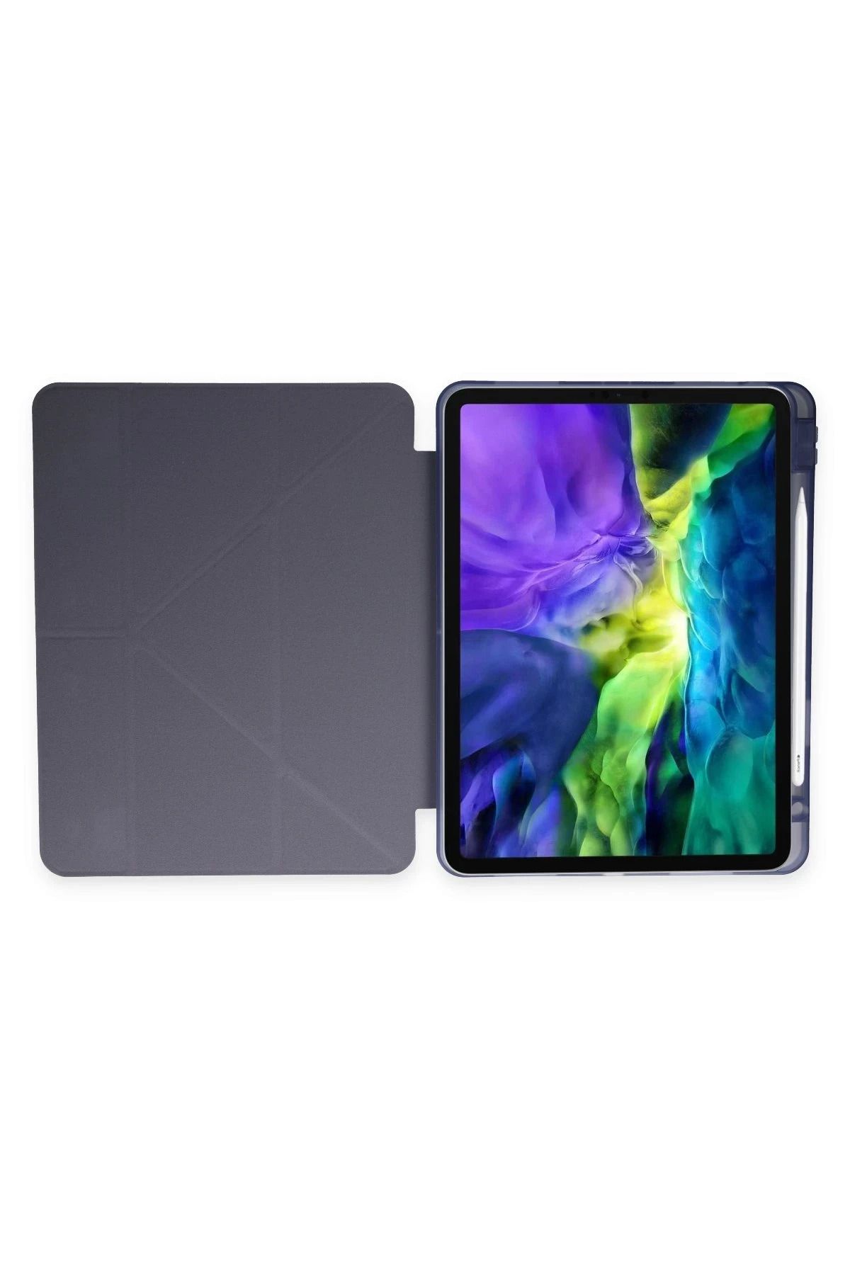 NewFace iPad Air 4 10.9 Kılıf Kalemlikli Mars Tablet Kılıfı - Lila BSTMY