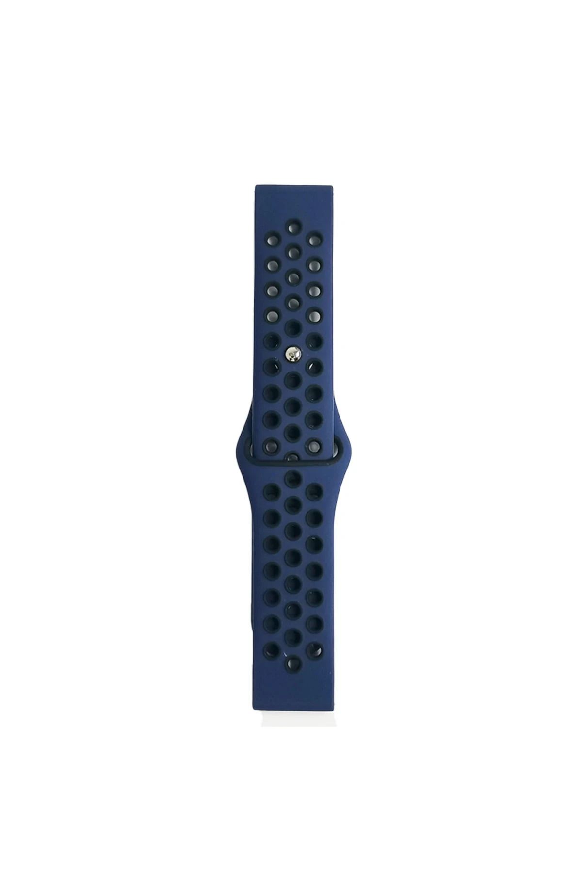 NewFace Watch 22mm Spor Delikli Kordon - Lacivert-Siyah BSTMY
