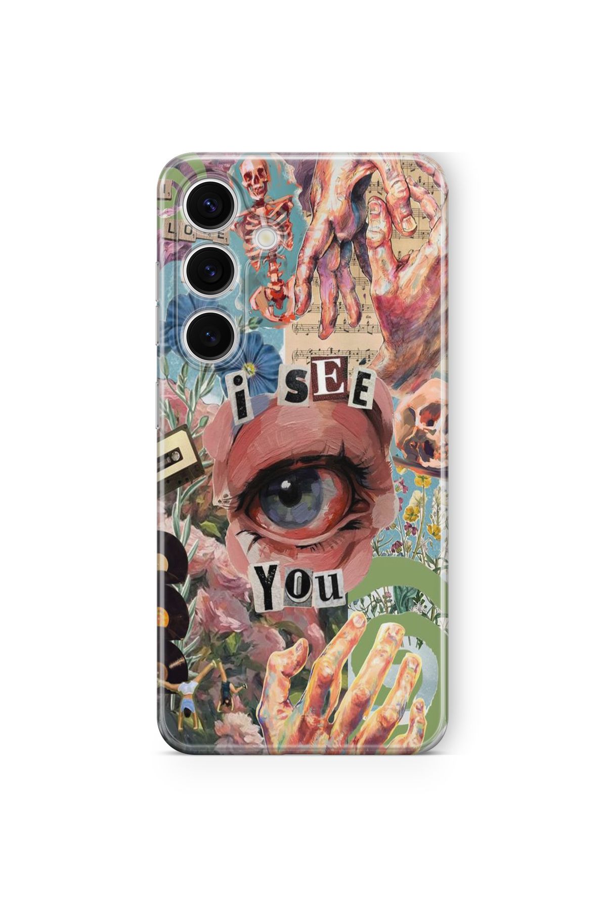 Space Star Samsung Galaxy A15 Uyumlu I See You Tasarım Baskılı Şeffaf Kılıf