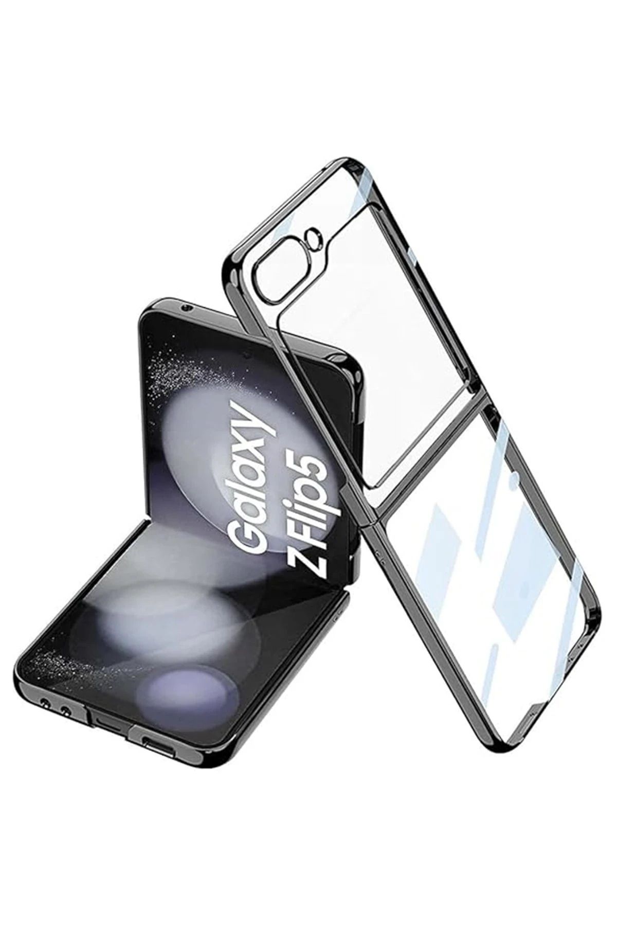 NewFace Samsung Galaxy Z Flip 5 Kılıf Fold Element Kapak - Siyah BSTMY