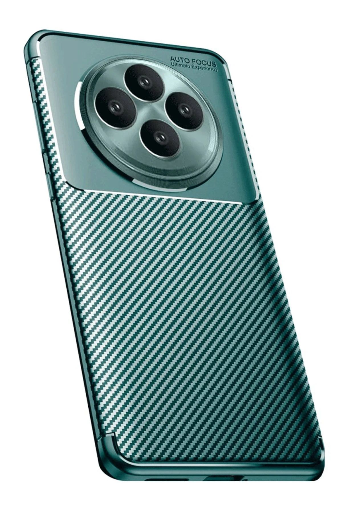NewFace Reno 11 FS Kılıf Auto Focus Karbon Kapak - Koyu Yeşil BSTMY