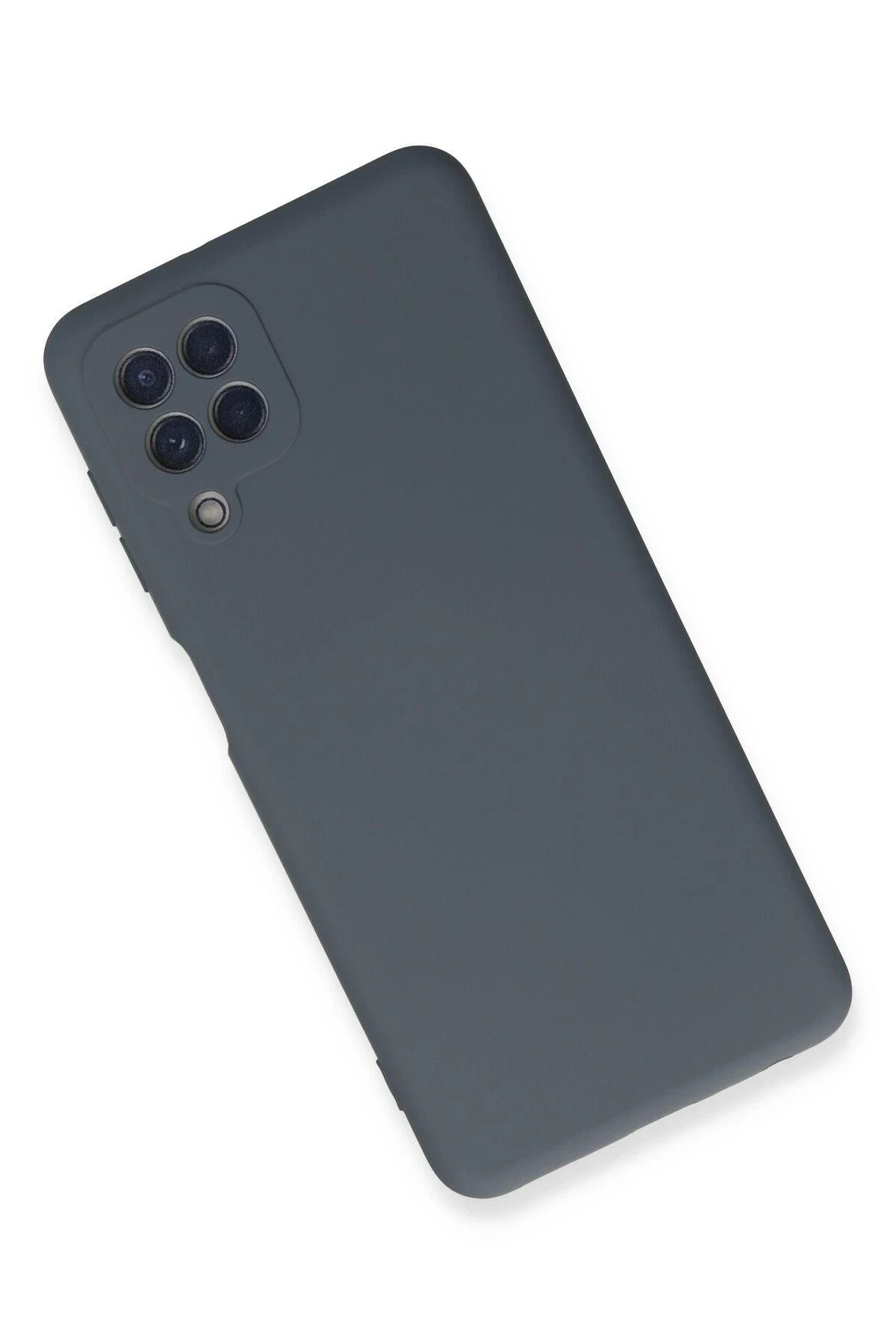 NewFace Galaxy A22 Kılıf uyumlu Nano içi Kadife Silikon - Gri SVLRS
