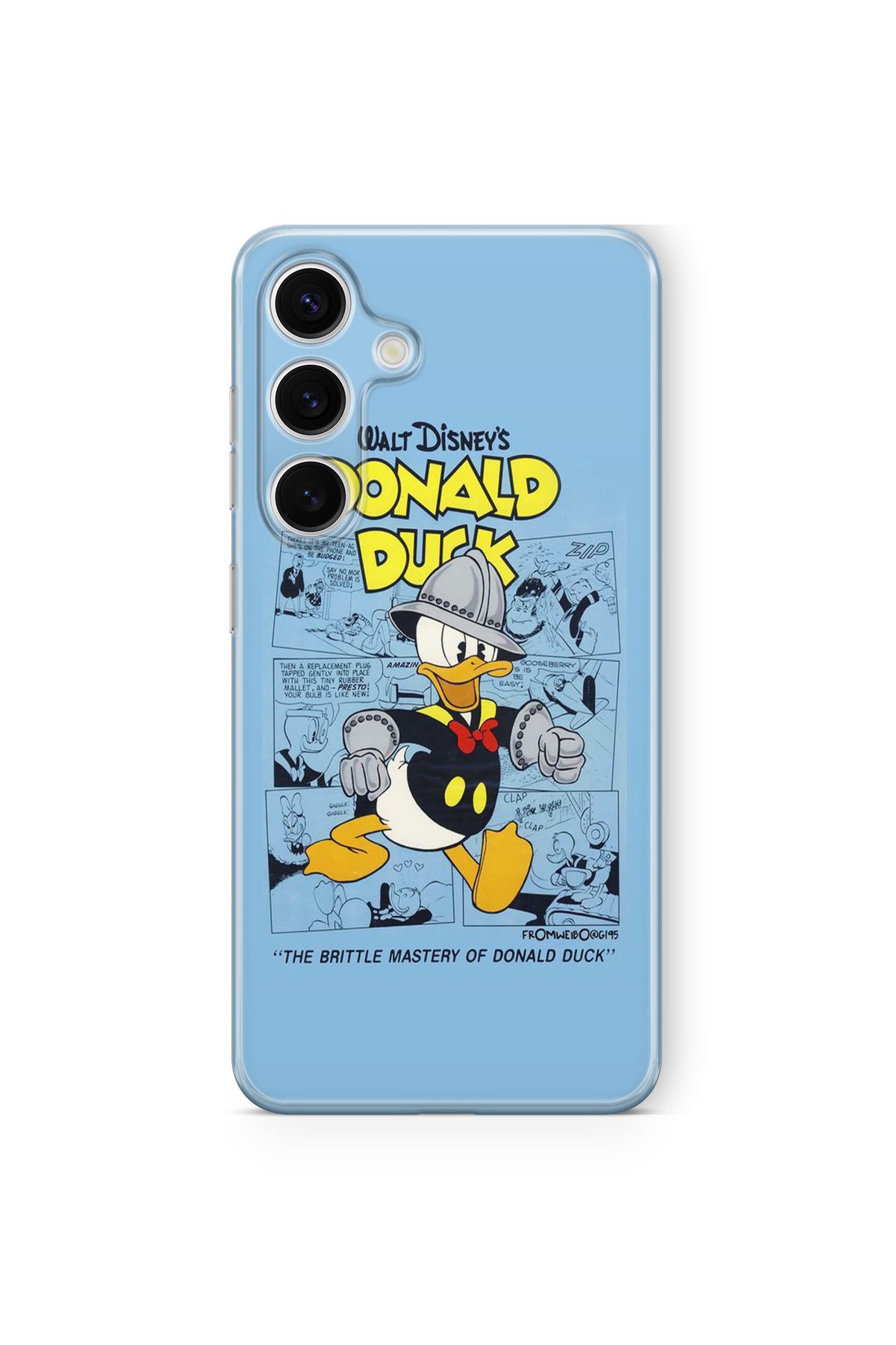 Space Star Samsung Galaxy A05s Uyumlu Donald Duck Tasarım Baskılı Şeffaf Kılıf