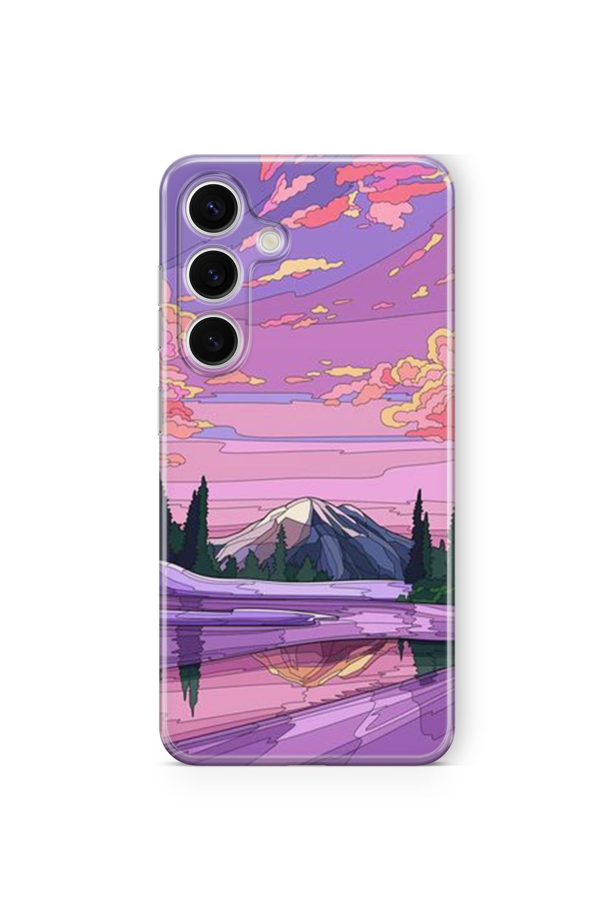 Space Star Samsung Galaxy A14 Uyumlu Sanatsal Manzara Tasarım Baskılı Şeffaf Kılıf