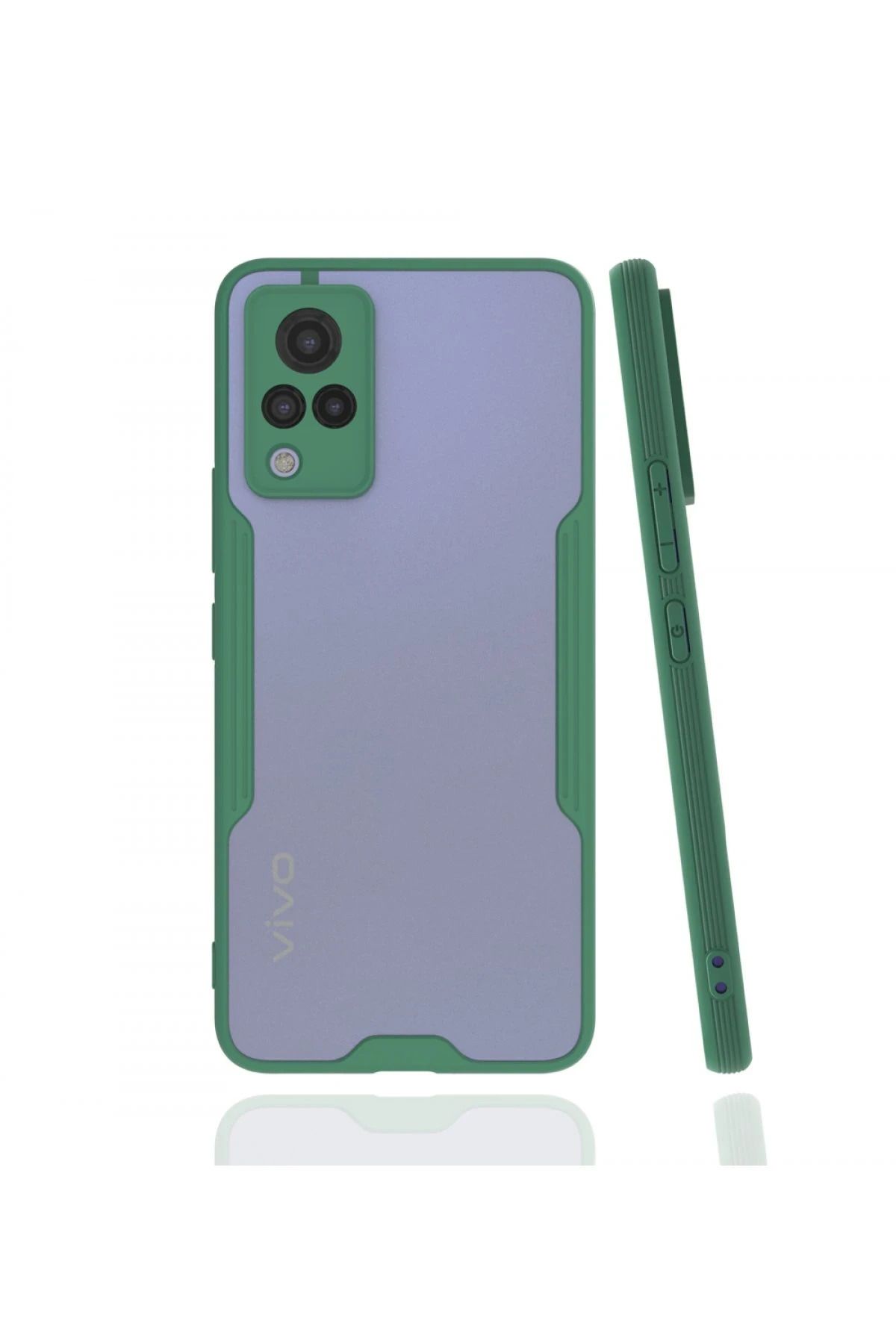 NewFace Vivo V21 Kılıf Platin Silikon - Yeşil BSTMY