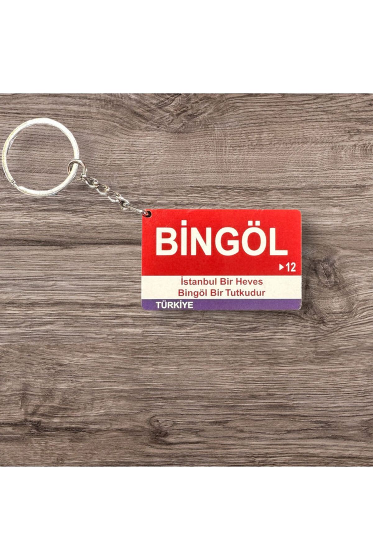 RoyalVance Bingöl Ahşap Anahtarlık – İl ve Şehir Temalı Hediyelik