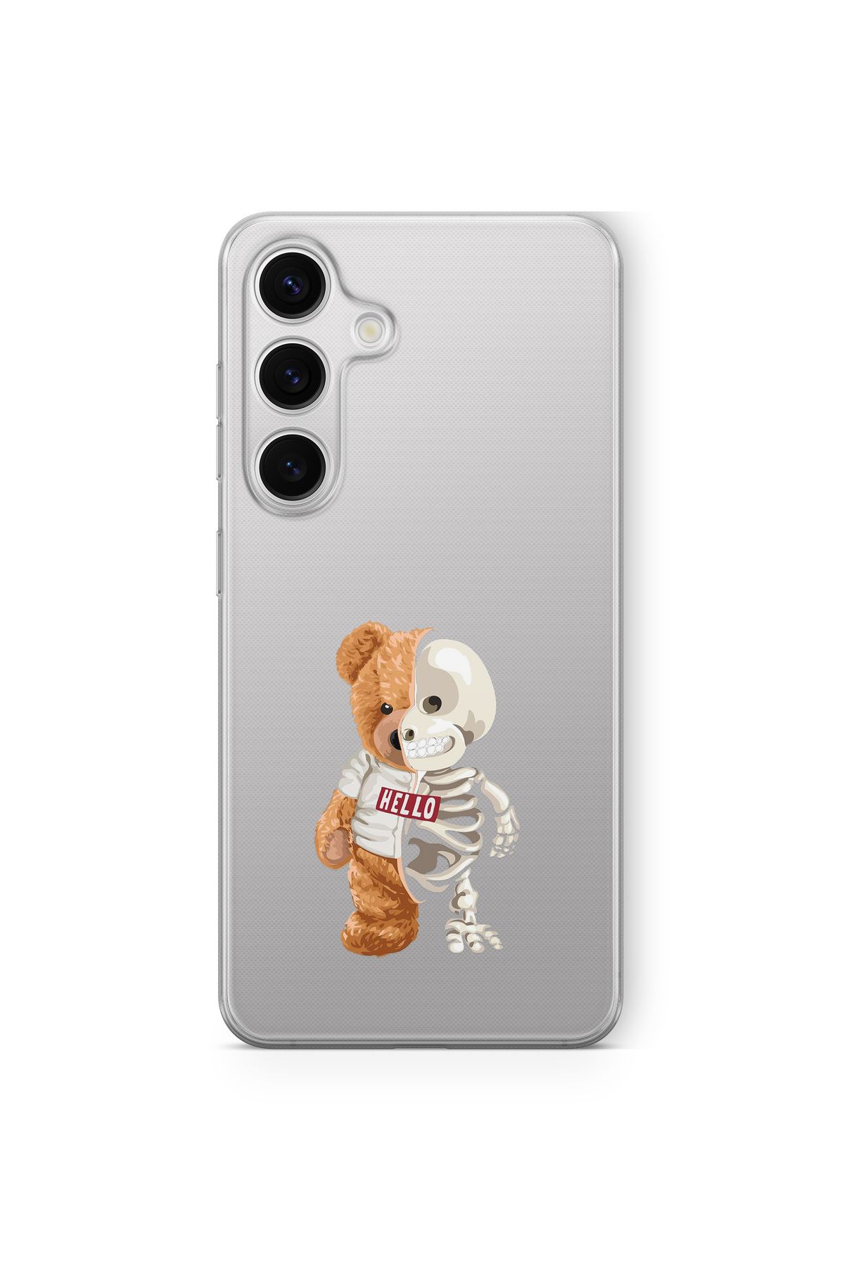 Space Star Samsung Galaxy A24 Uyumlu Hello Bear Tasarım Baskılı Şeffaf Kılıf