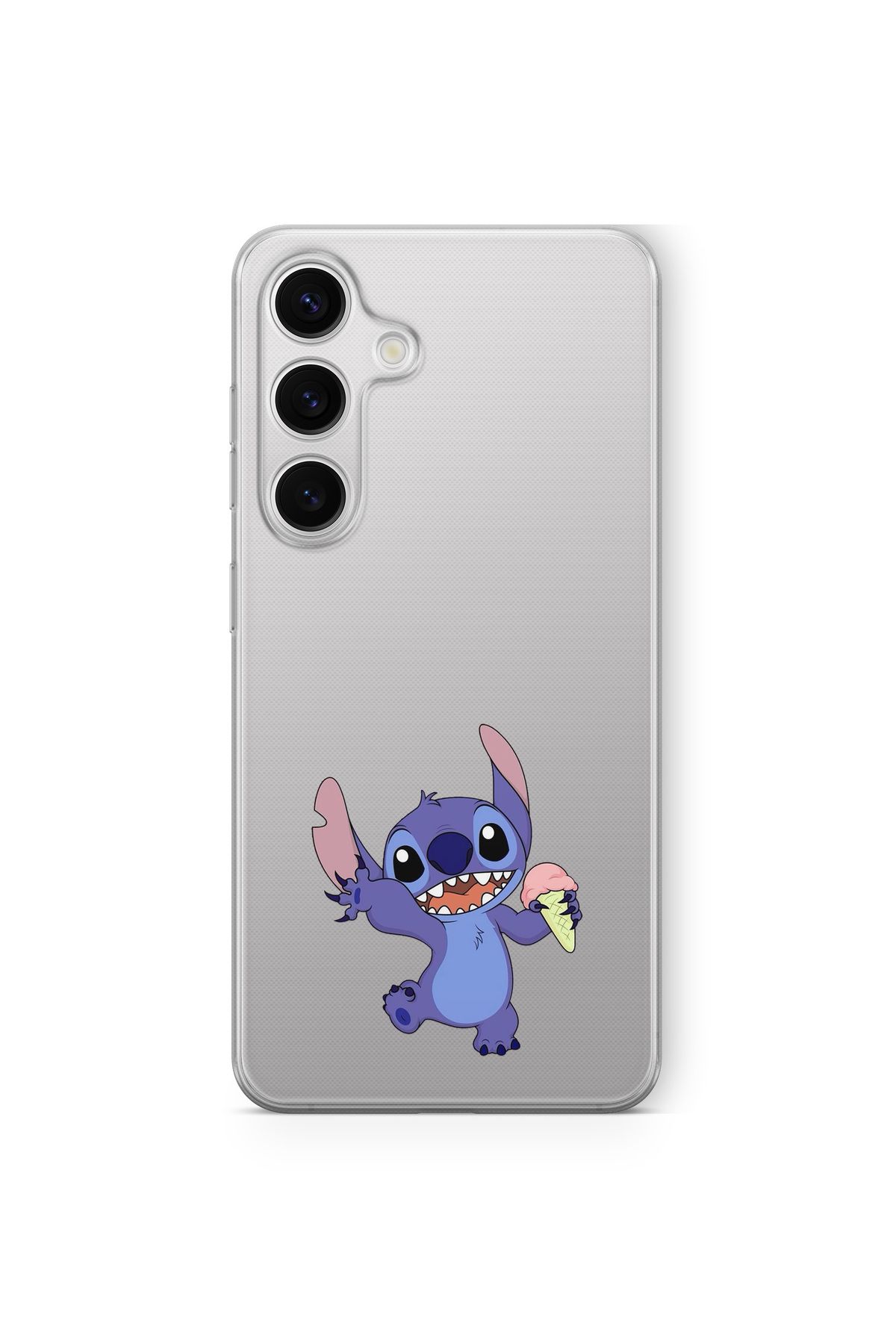 Space Star Samsung Galaxy A14 Uyumlu Stitch Tasarım Baskılı Şeffaf Kılıf