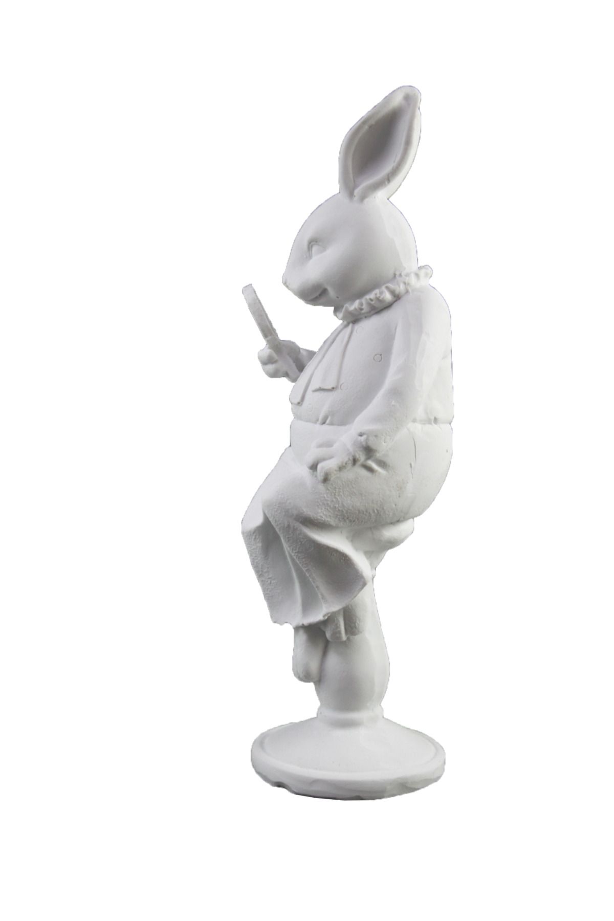 Atölye Kiraz Ayna Tutan Tavşan Biblo 25x9 cm