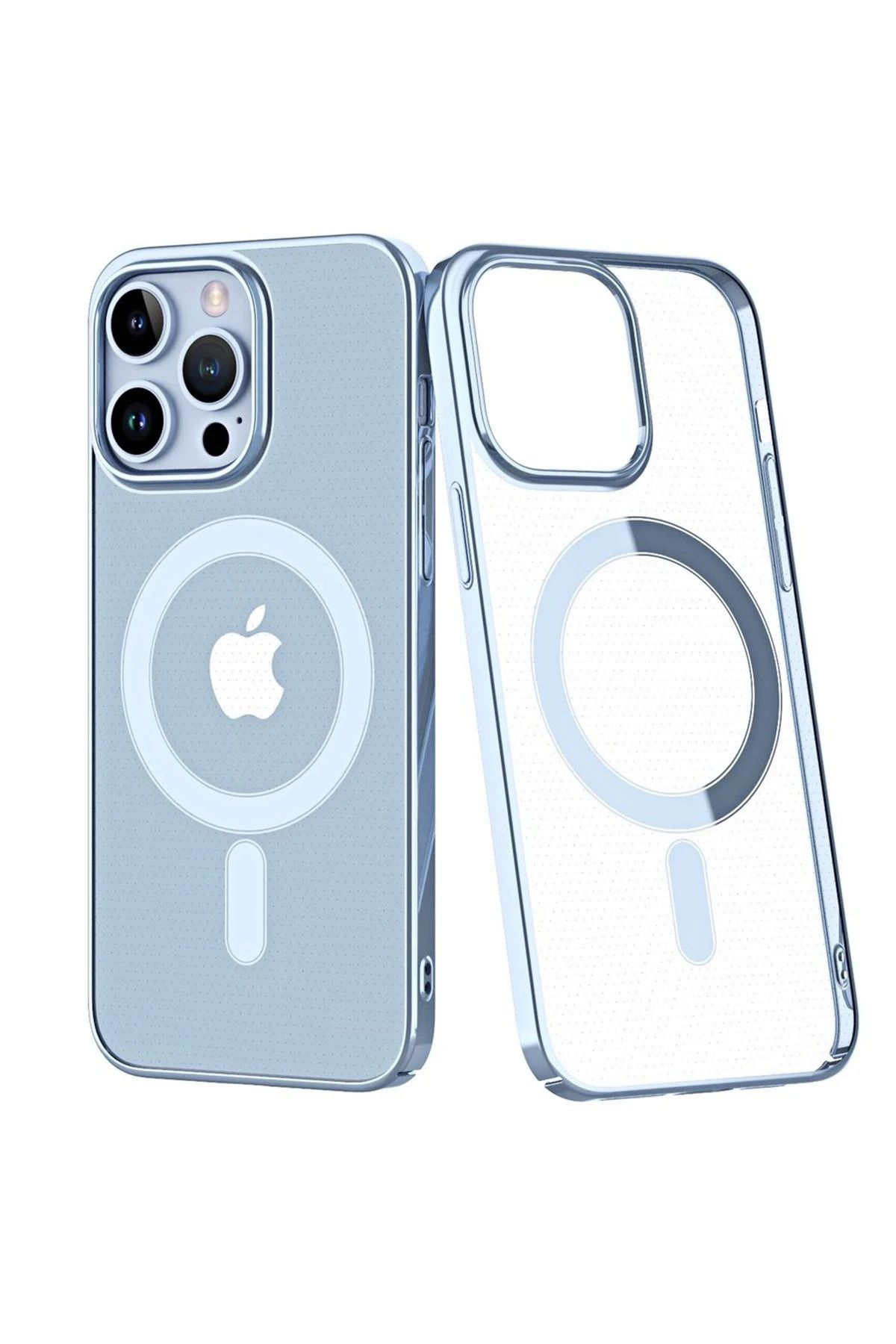 NewFace iPhone 14 Pro Max Kılıf Element Magneticsafe Sert Kapak - Sierra Blue SVLRS