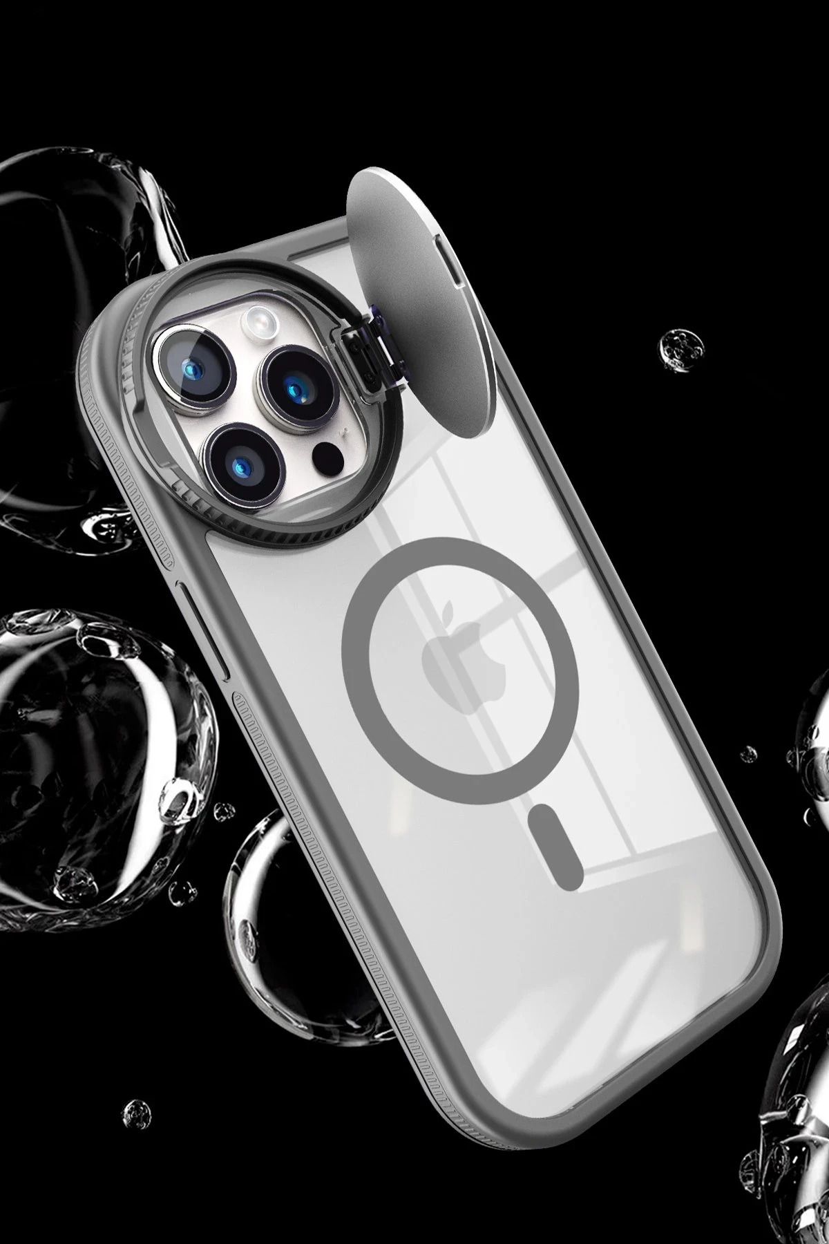 NewFace iPhone 11 Kılıf Teleskop Lens Magsafe Silikon Kapak - Derin Mor BSTMY