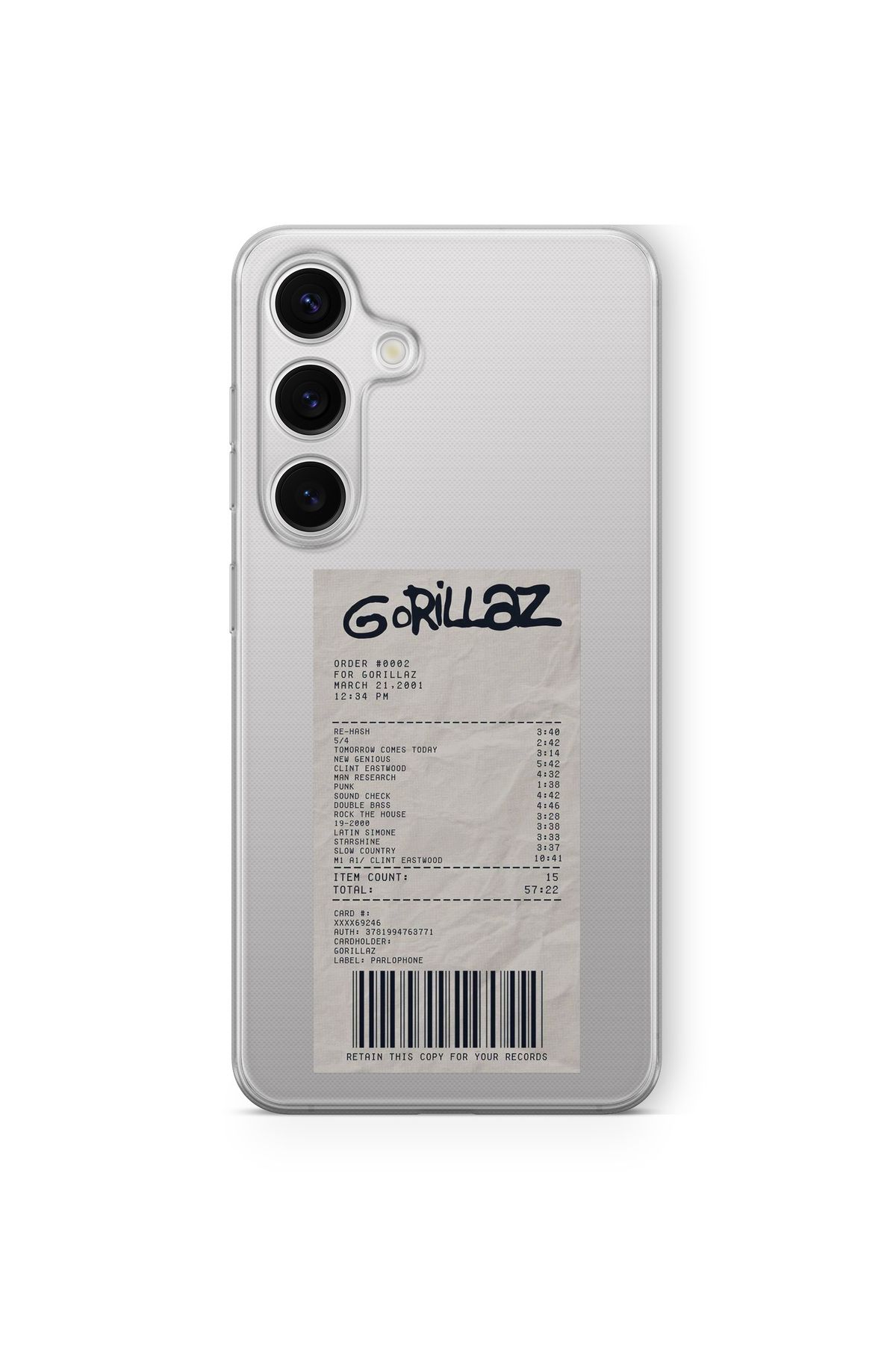 Space Star Samsung Galaxy A35 Uyumlu Gorillaz Albüm Fişi Tasarım Baskılı Şeffaf Kılıf