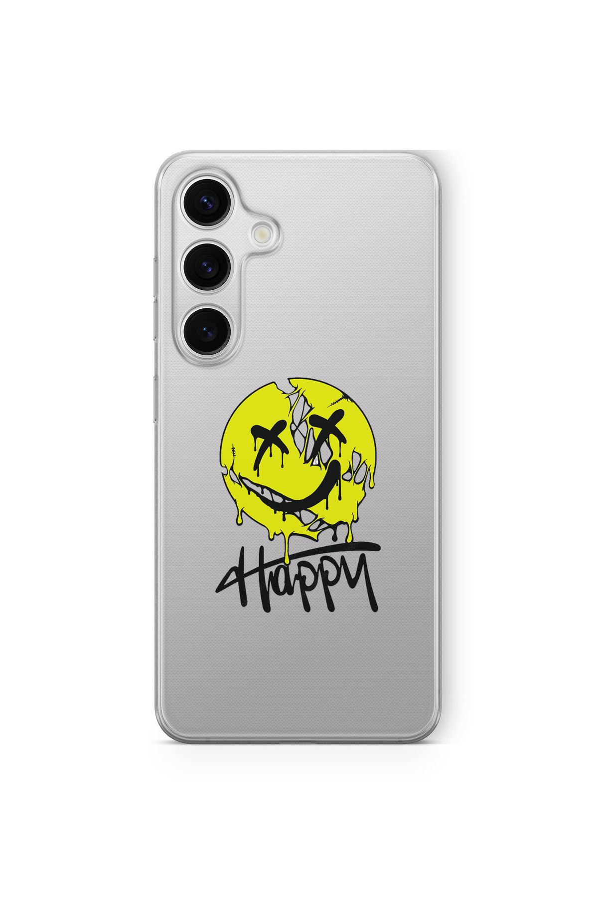 Space Star Samsung Galaxy A36 Uyumlu Happy Smile Tasarım Baskılı Şeffaf Kılıf