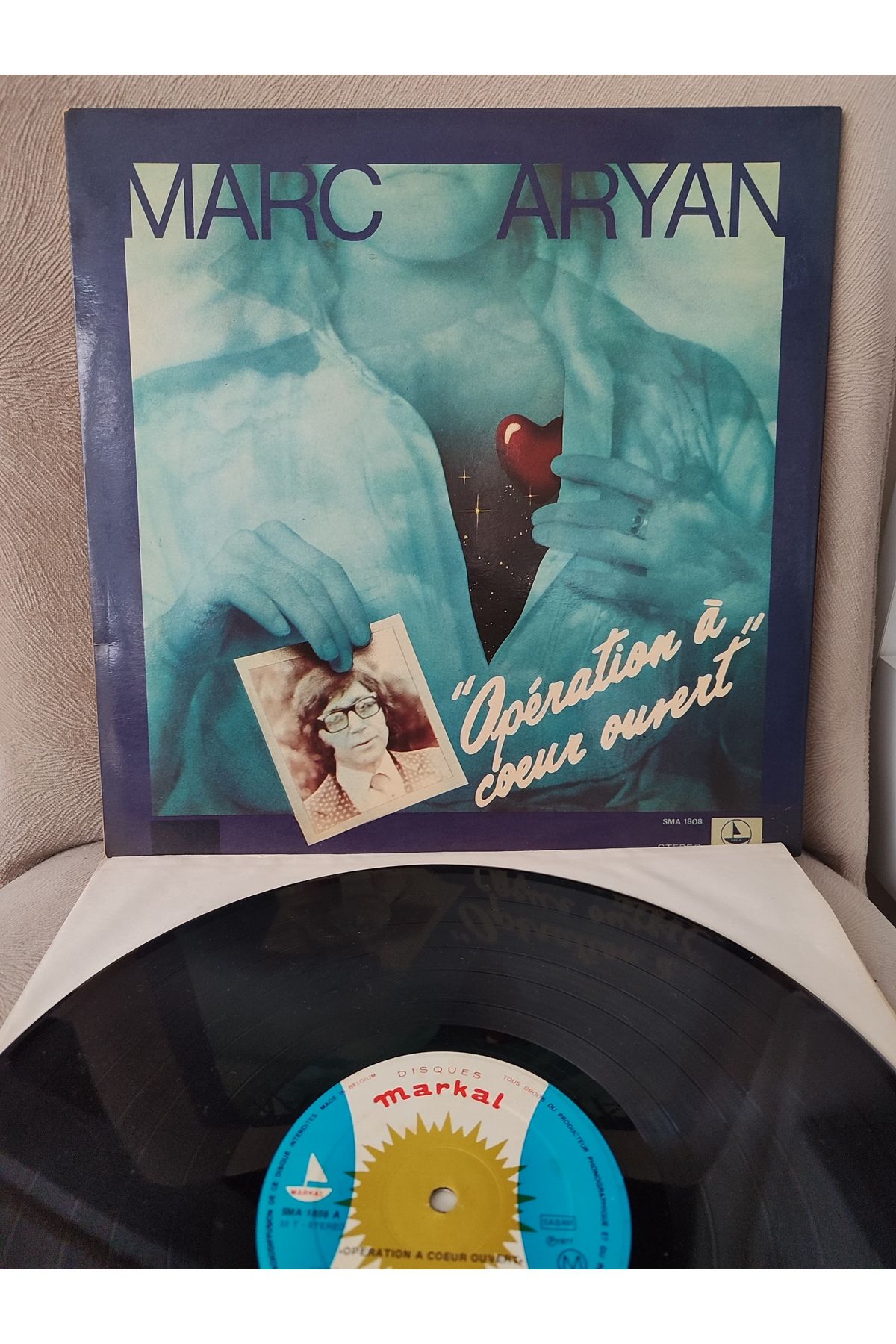 Plakperest MARC ARYAN - ’’Opération A Coeur Ouvert’’ - 1977 Belçika Basım LP Plak Albüm 2.EL