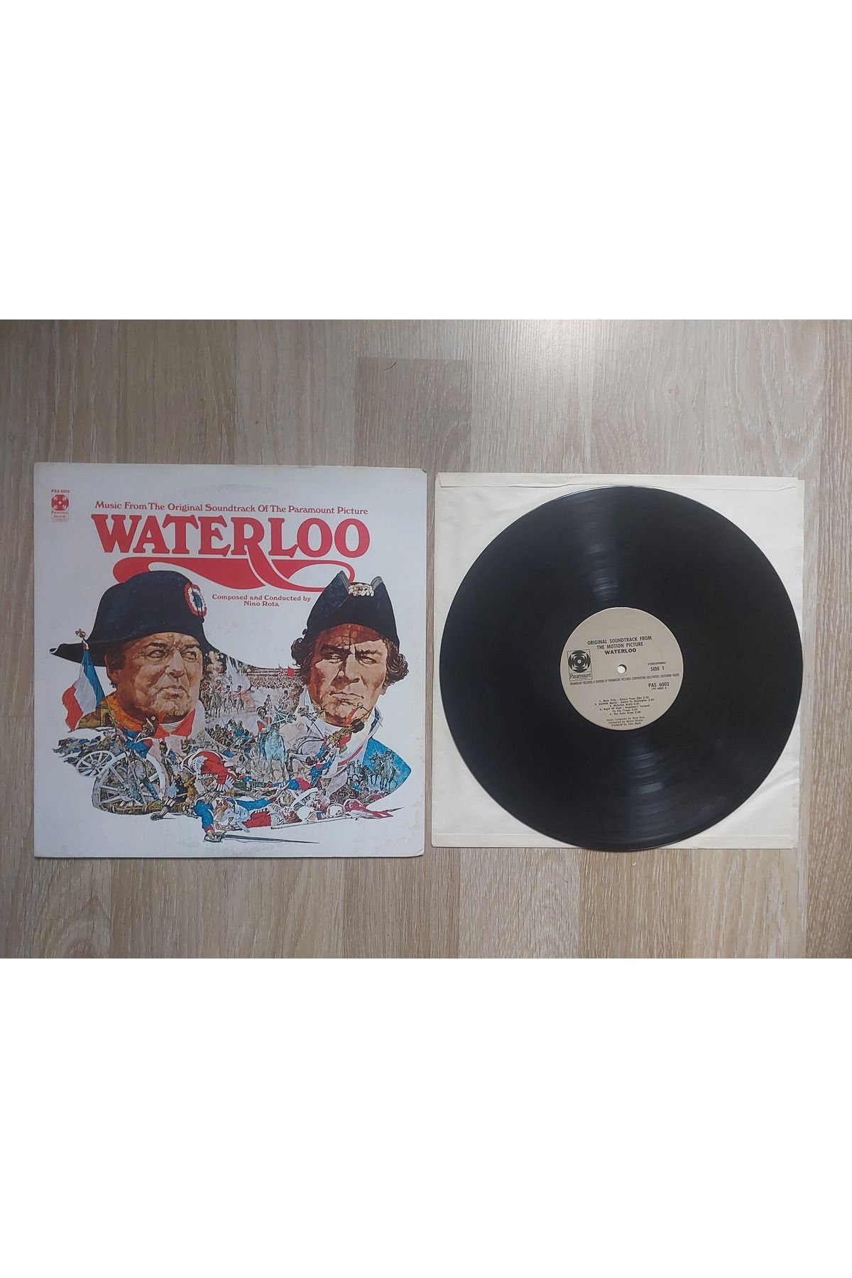 Plakperest Nino Rota – Waterloo (Original Soundtrack Recording) - 1971 USA Basım LP Plak